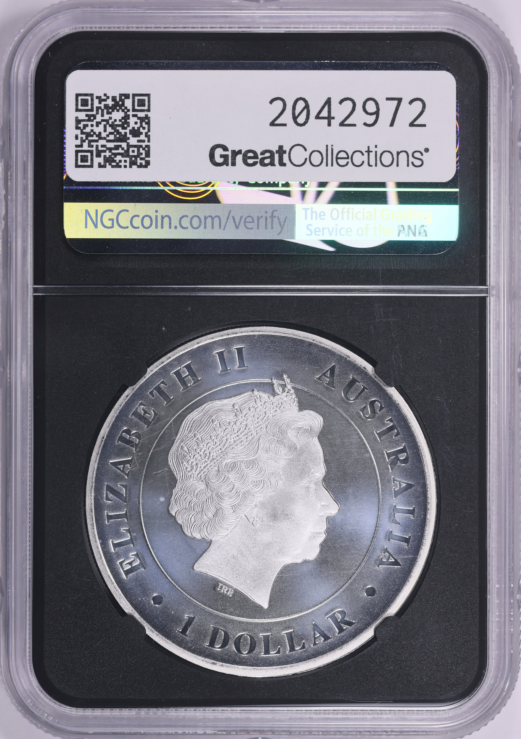 Australia 2015-P Silver Dollar Funnel-Web Spider KM-3085 NGC MS-69