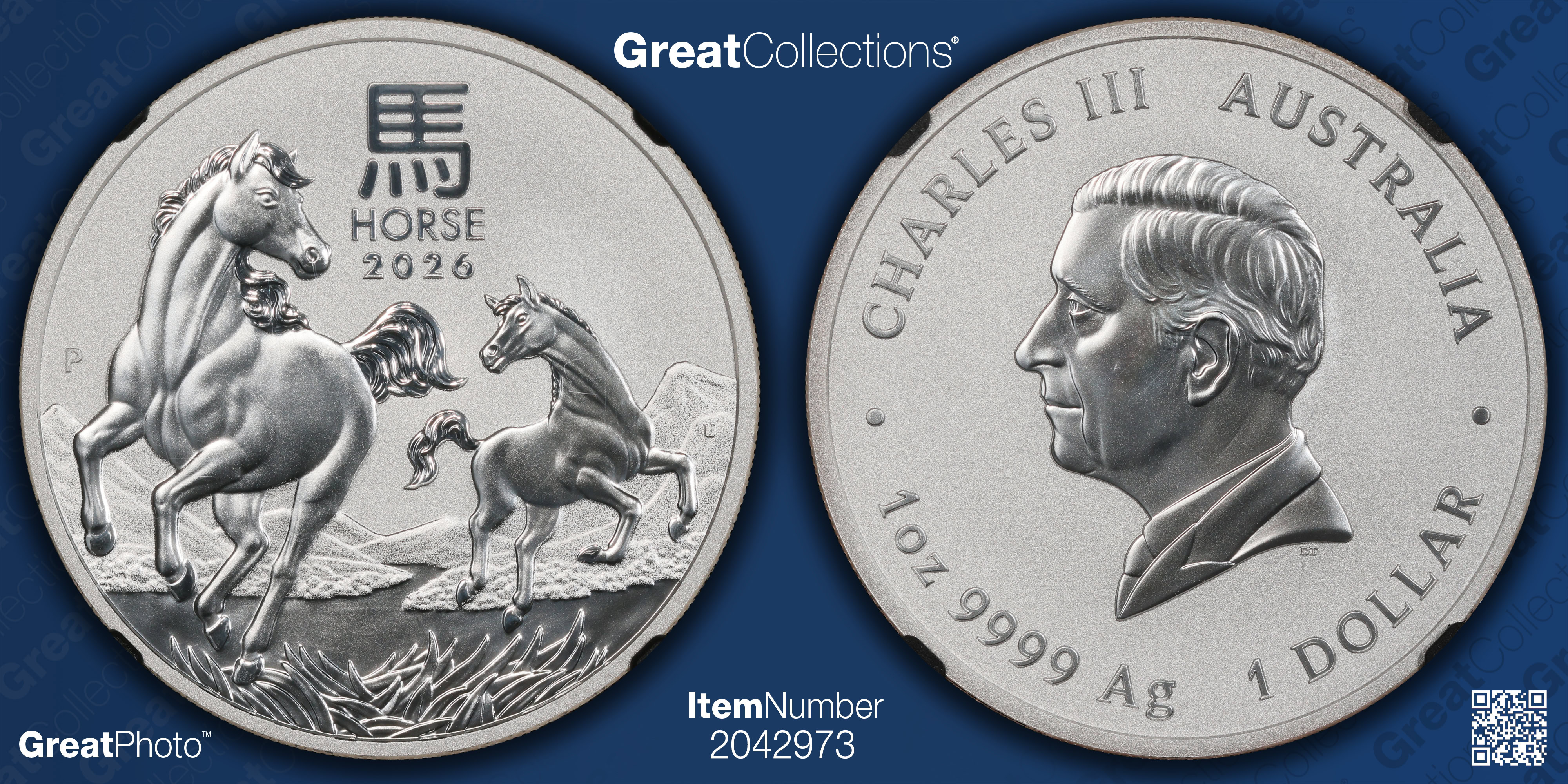 Australia 2026-P Silver Dollar Lunar Series Year of the Horse NGC