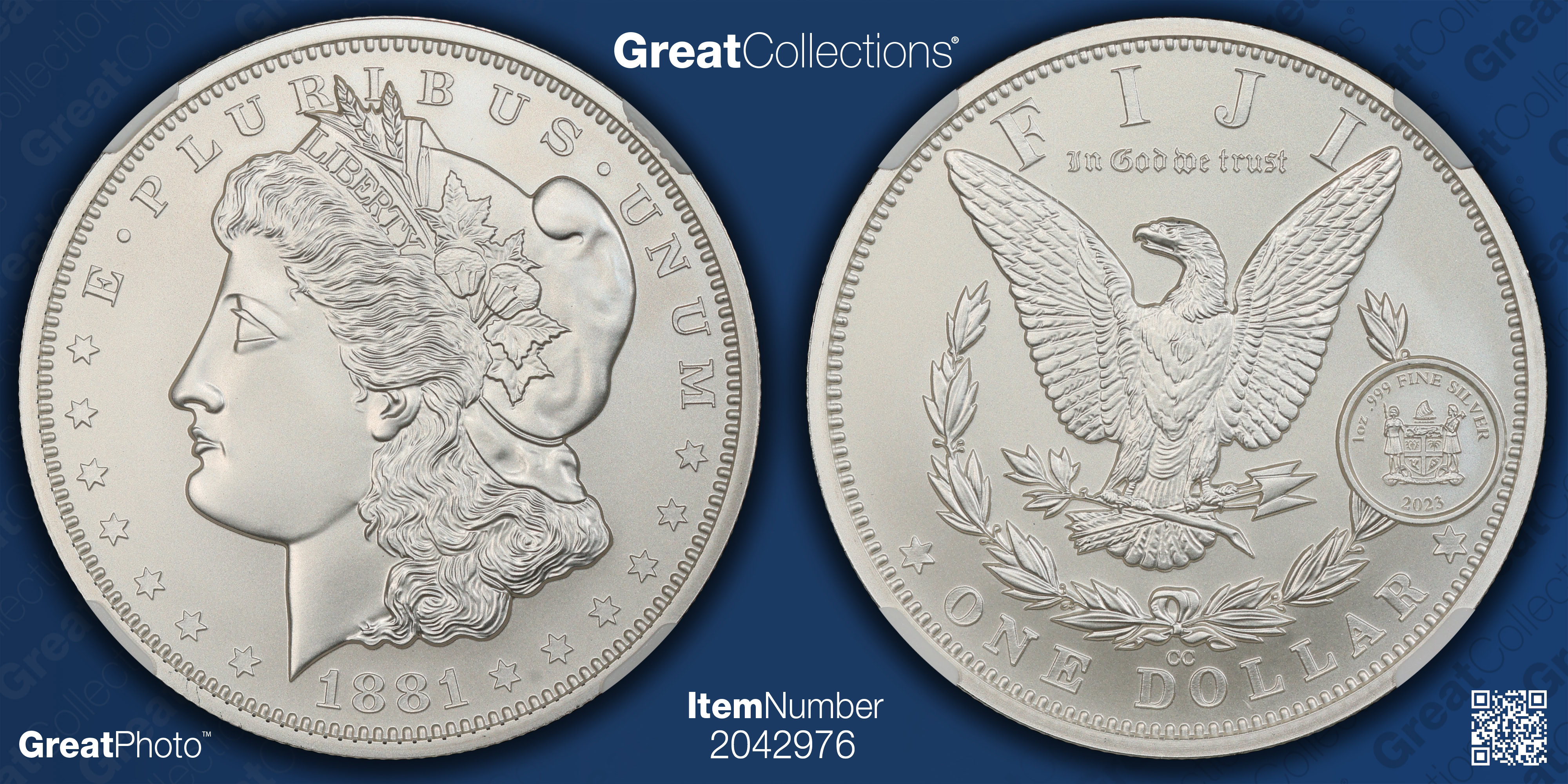 Fiji 2023 Silver Dollar 1881-CC Morgan Dollar Early Releases NGC