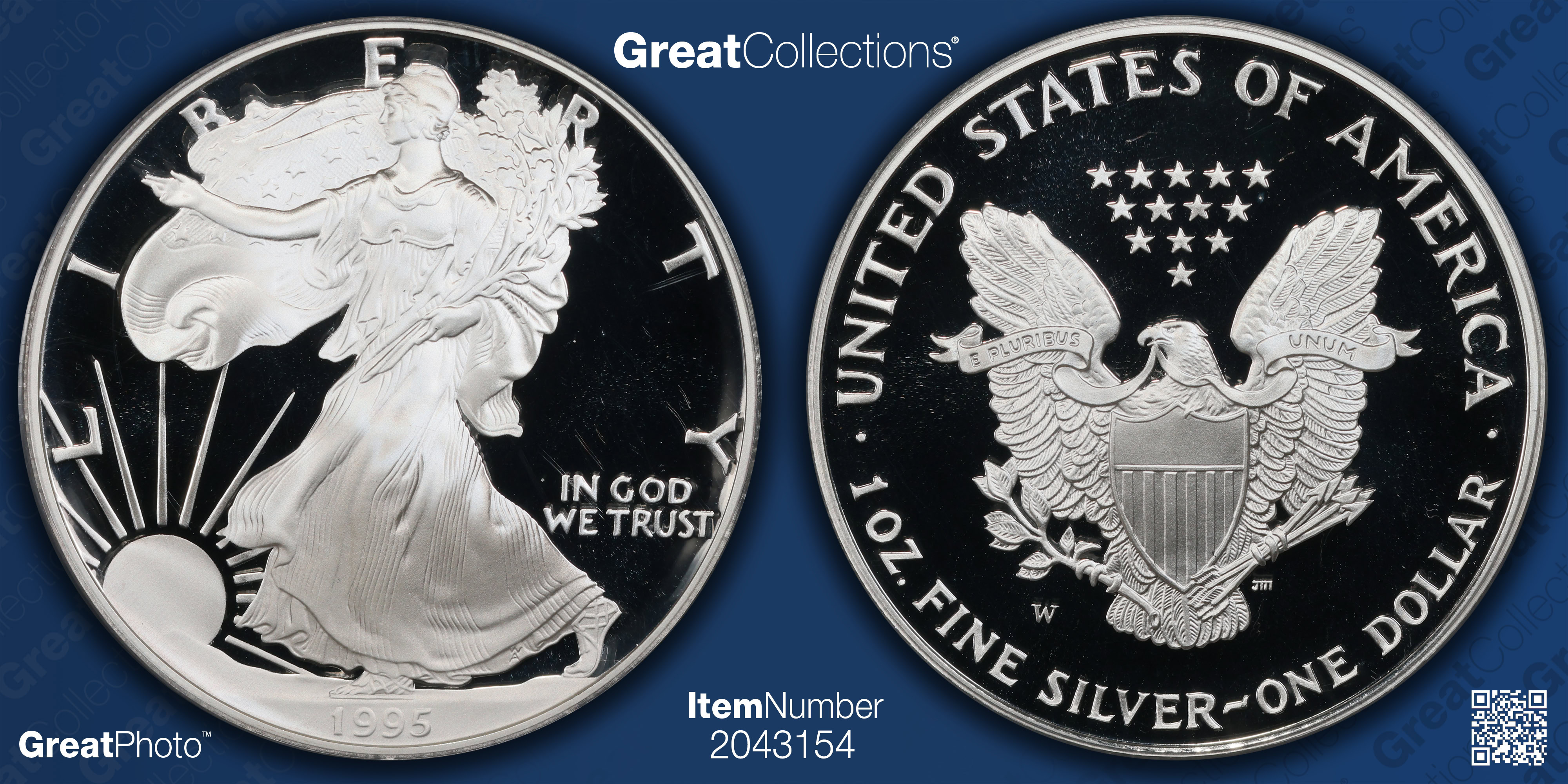 1995-W $1 Silver Eagle PCGS Proof-70 DCAM (Item 2043154