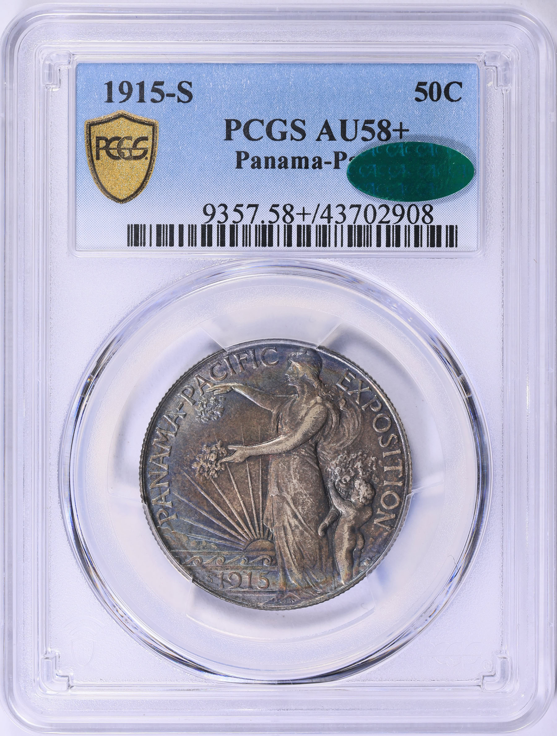 1915-S Panama-Pacific Exposition Half Dollar PCGS AU-58+ (CAC