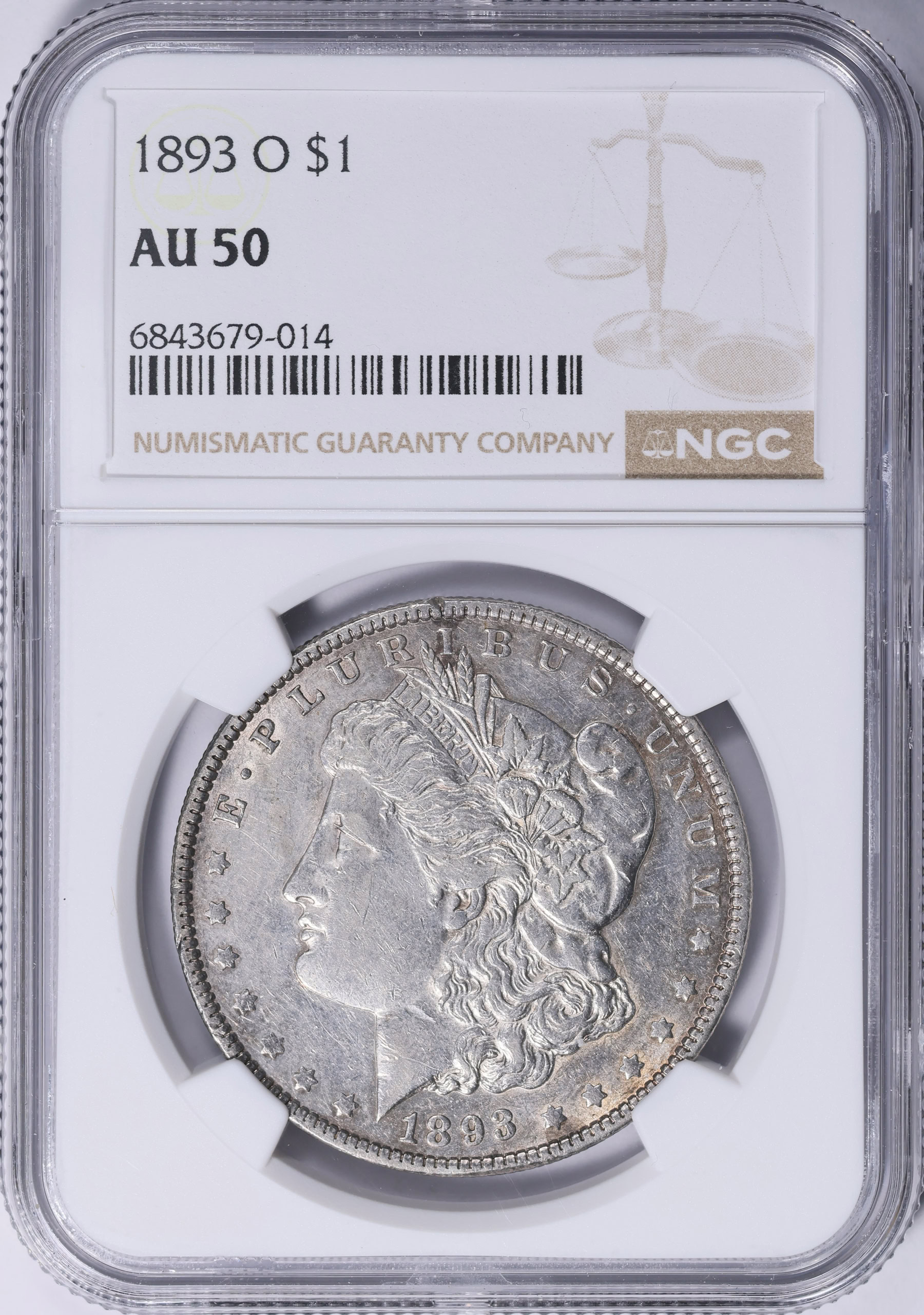 1893-O Morgan Silver Dollar NGC AU-50 (Item 2043746