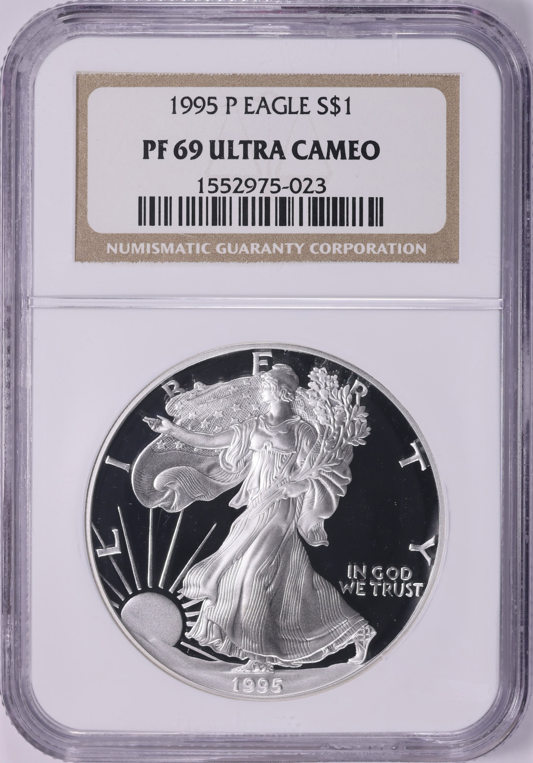 1995-P $1 Silver Eagle NGC Proof-69 UC (Item 2043925