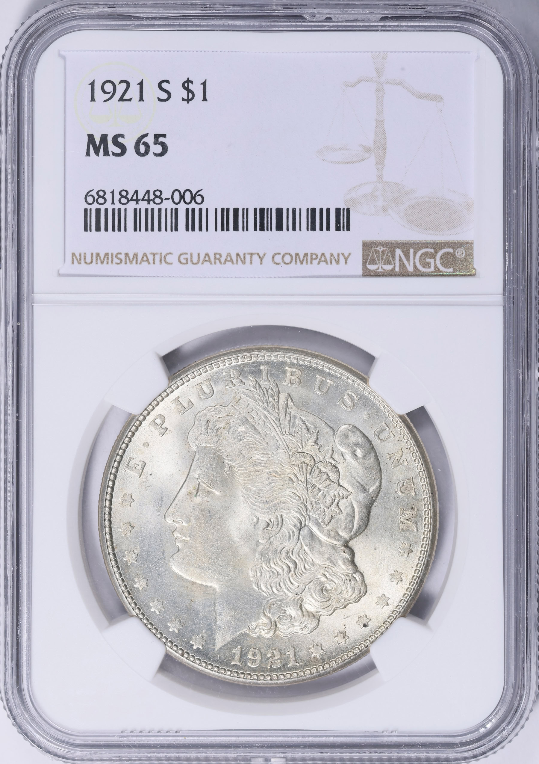 1921-S Morgan Silver Dollar NGC MS-65 (Item 2045415