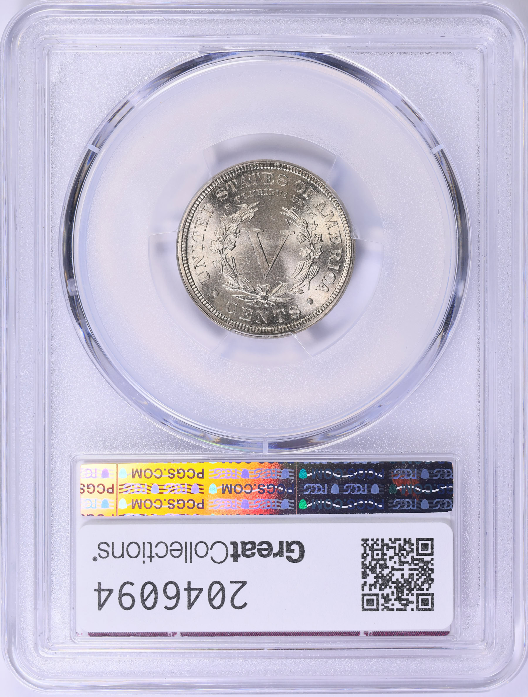 1889 Liberty Nickel PCGS MS-66 (CAC Green) (Grand Cru Label) (Item