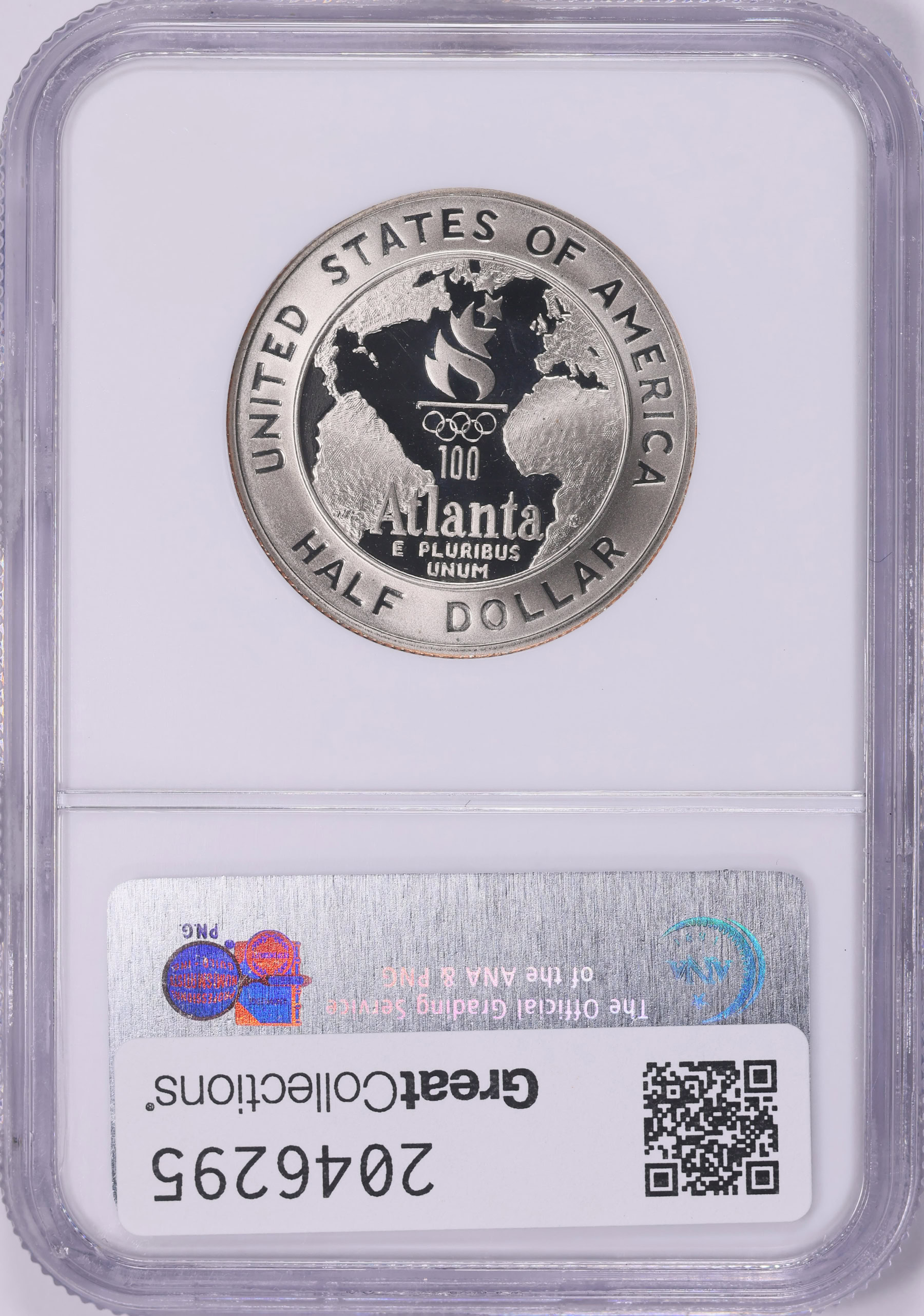 1995-S XXVI Olympiad Baseball Clad Half Dollar NGC Proof-69 UC