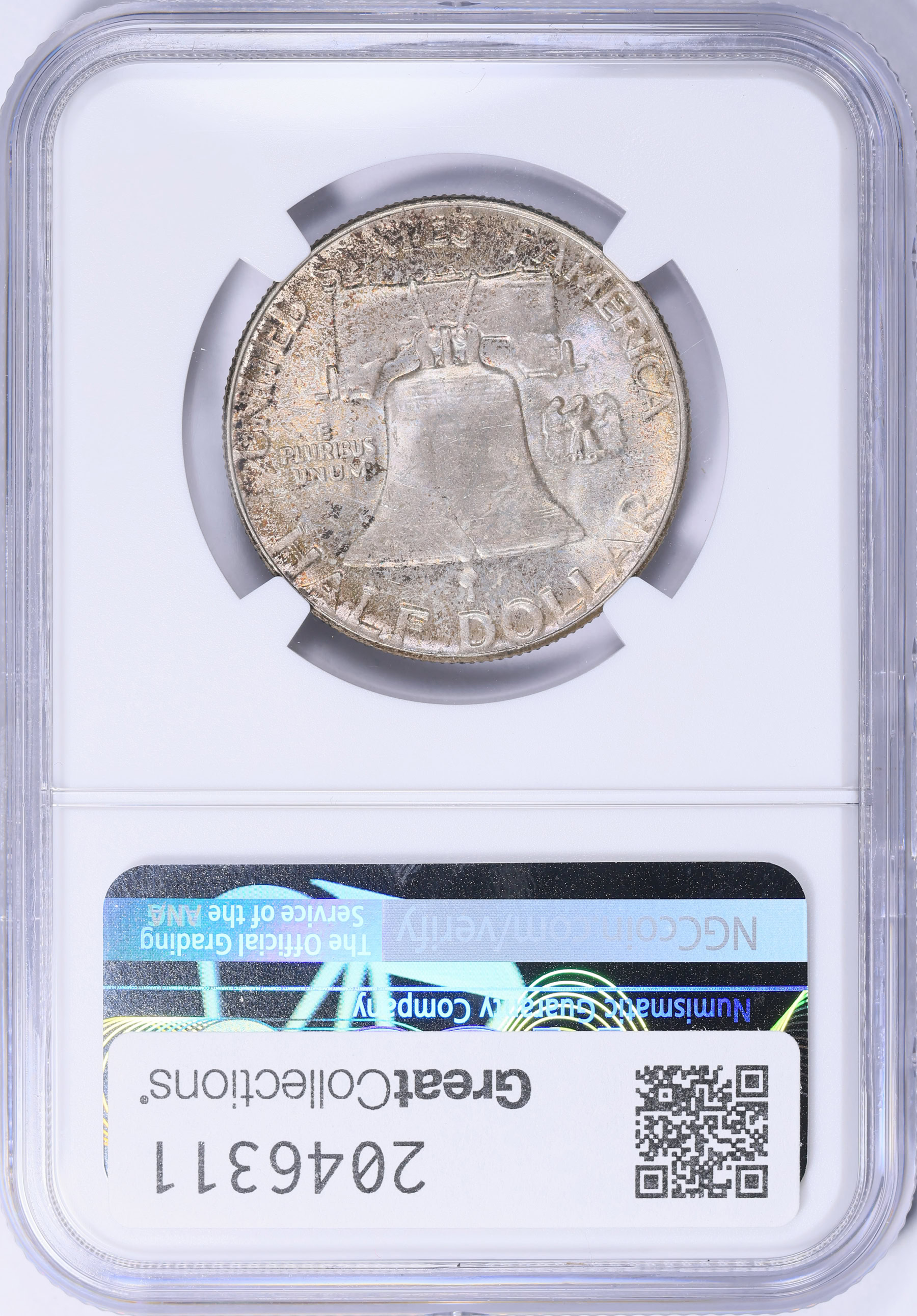 1957 Franklin Half Dollar NGC MS-64 FBL (Toned) (Item 2046311