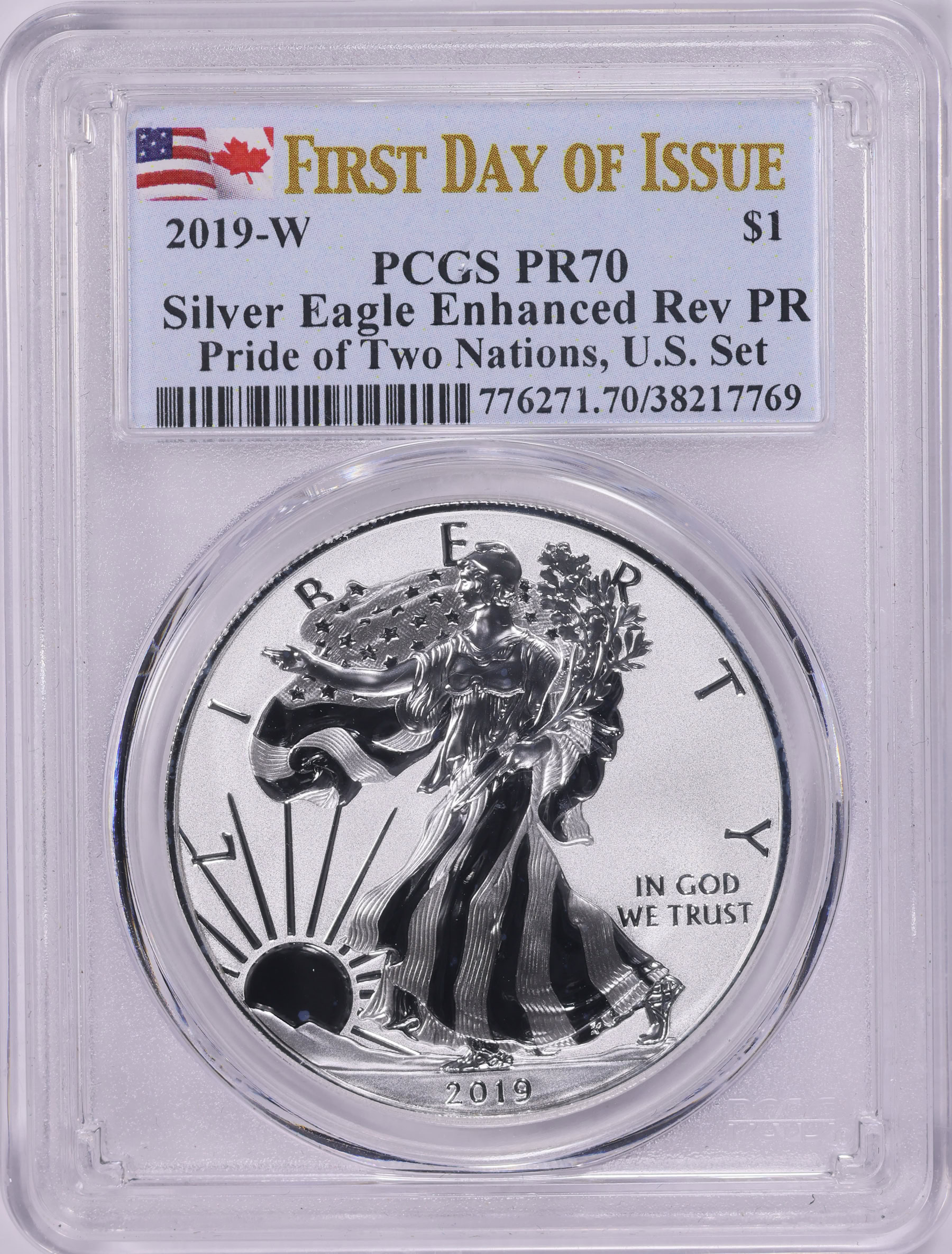 2019-W $1 Silver Eagle Enhanced Reverse Proof (From the Pride of