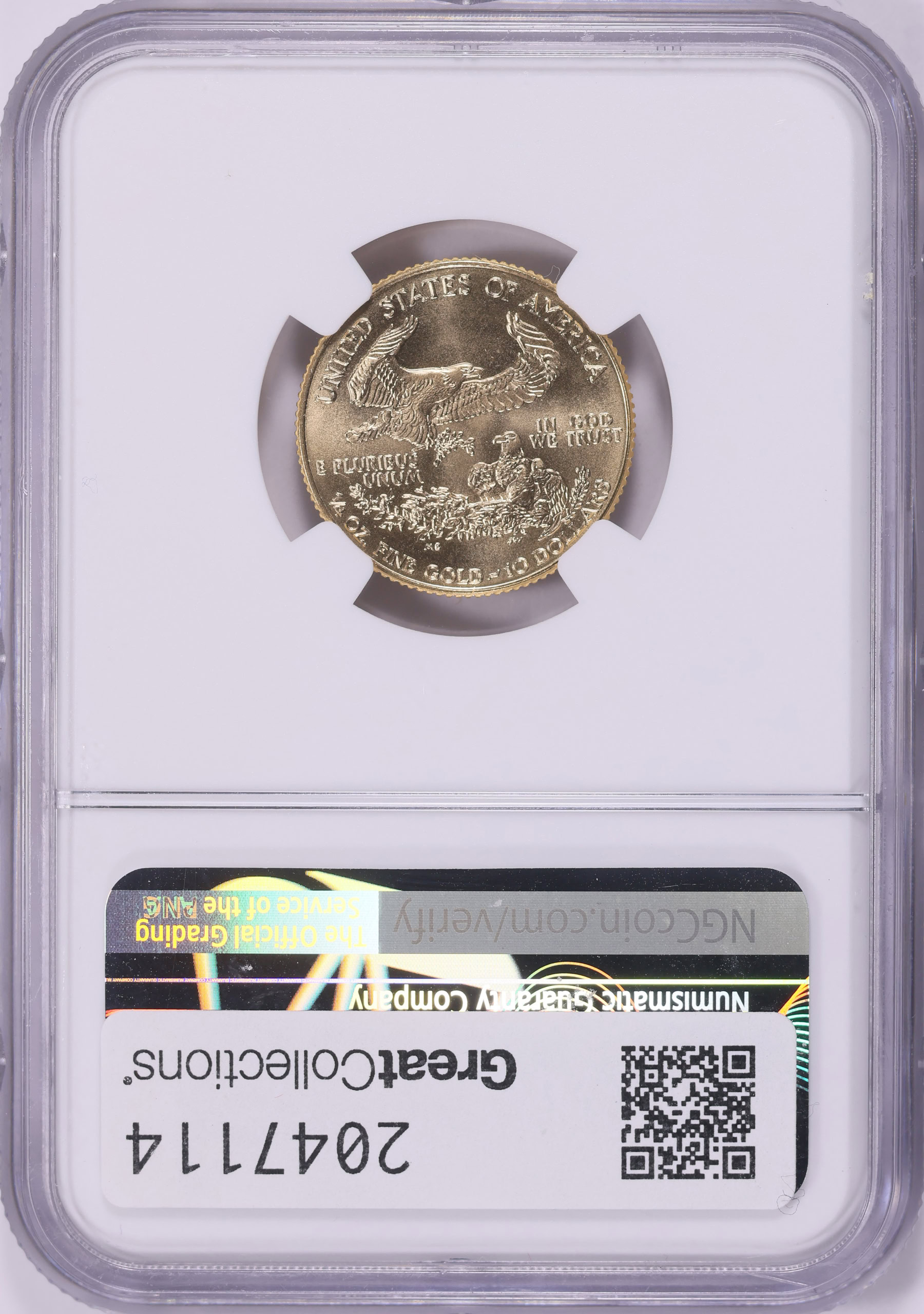 1998 $10 Quarter-Ounce Gold American Eagle NGC MS-70 (Item 2047114