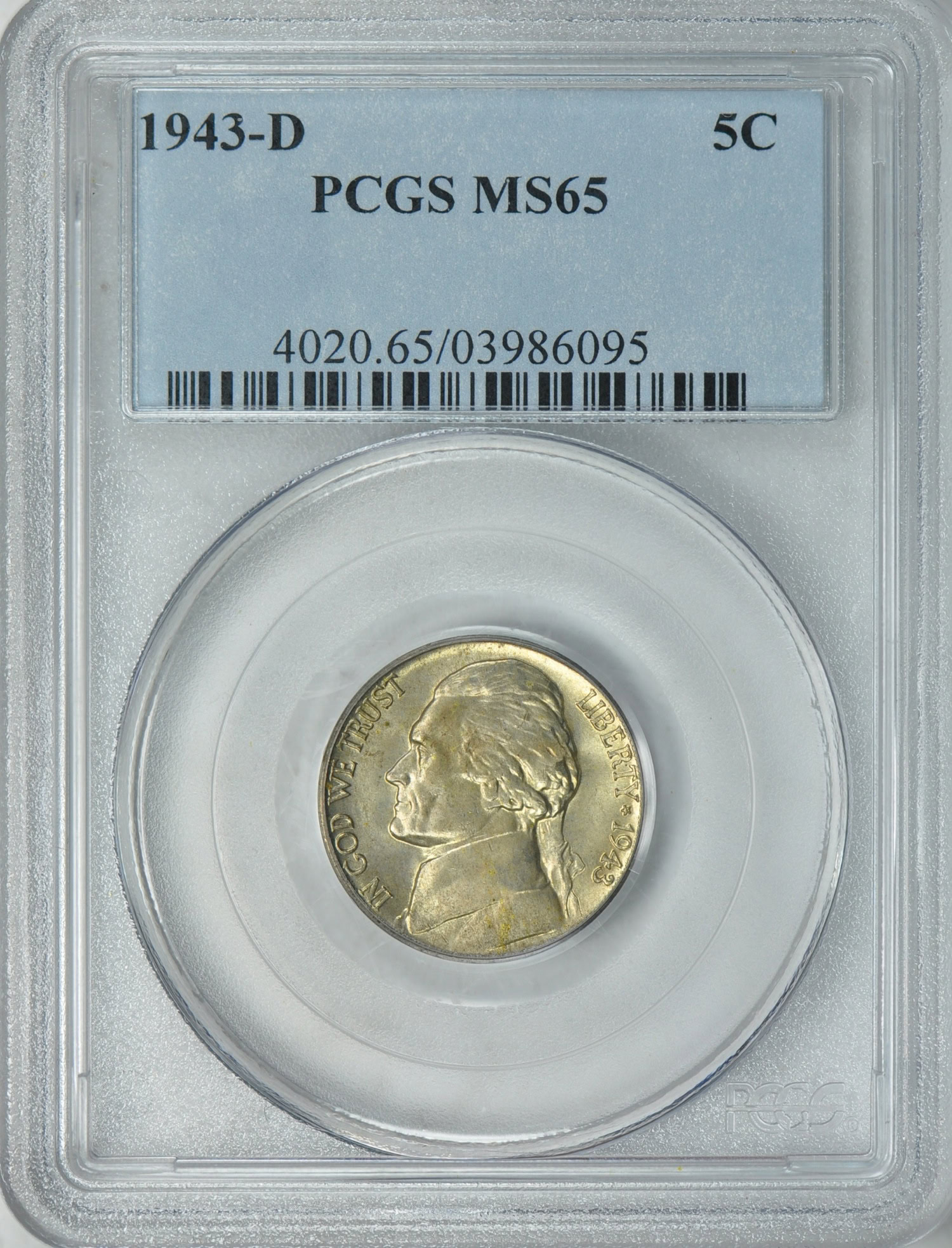 1943-D Jefferson Nickel PCGS MS-65 (Item 204724