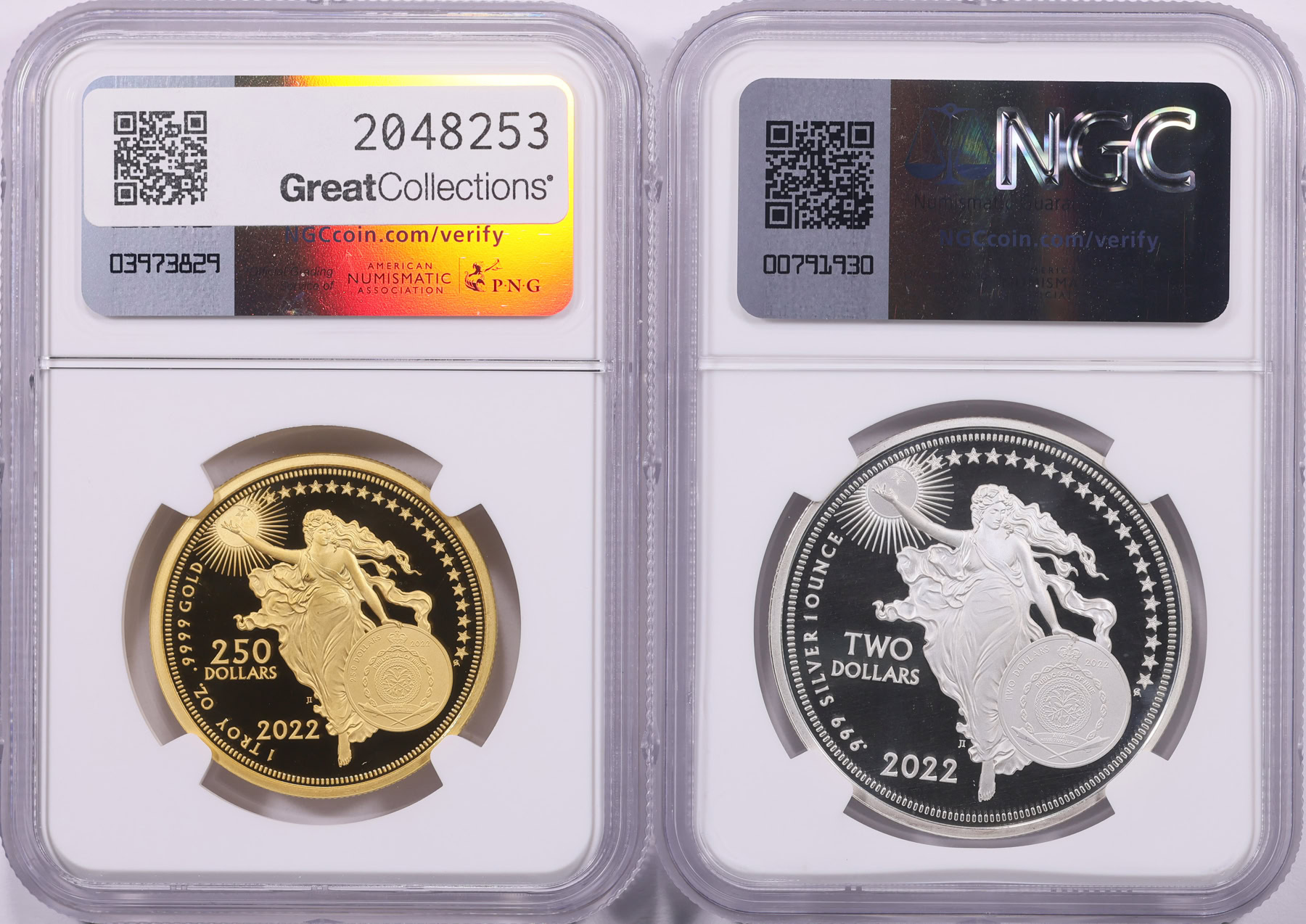 Niue 2022 Gold $250 & Silver $2 Icons of Inspiration Isaac Newton