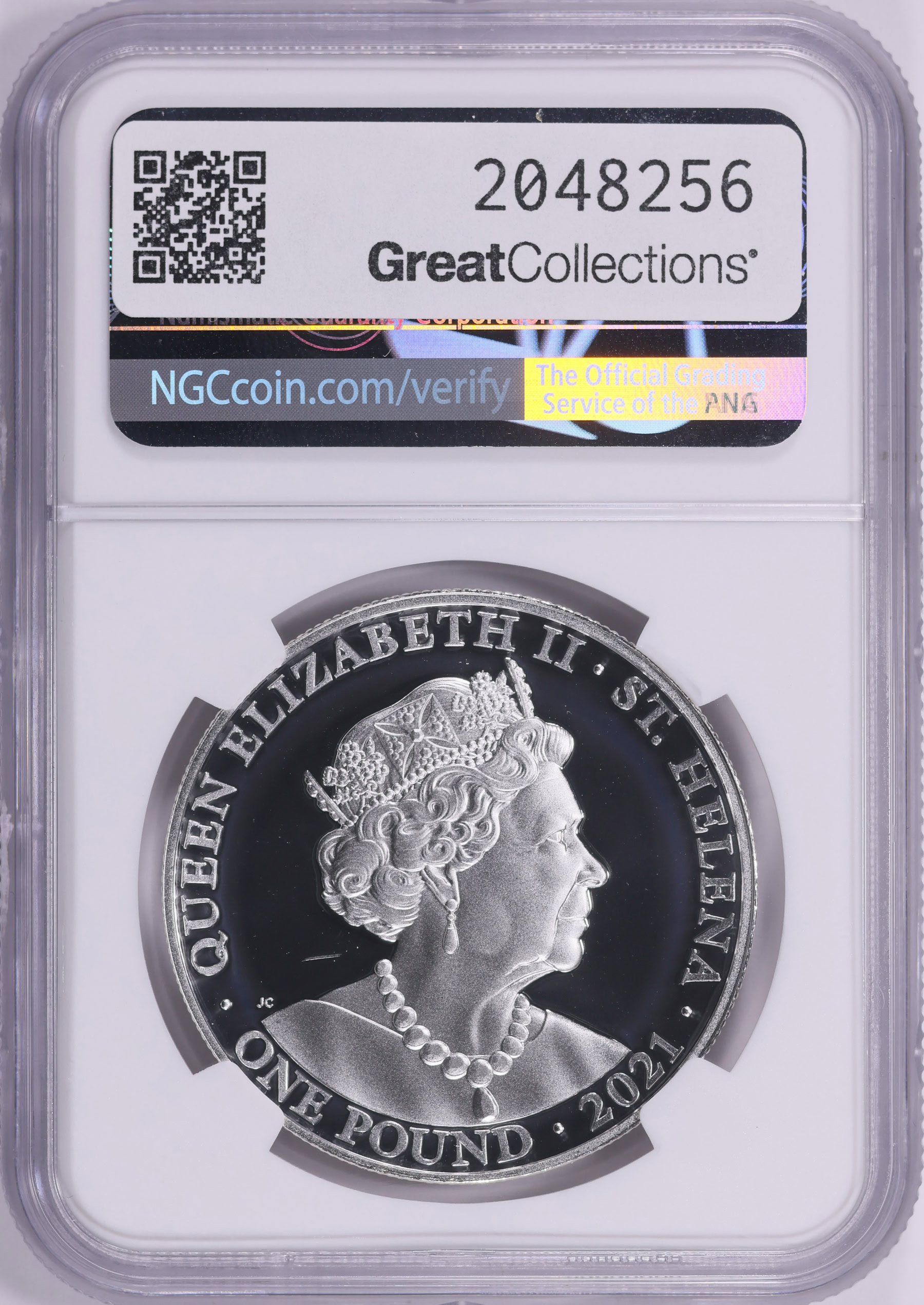 St. Helena 2021 Silver £1 The Queen's Virtues Victory NGC Proof-70