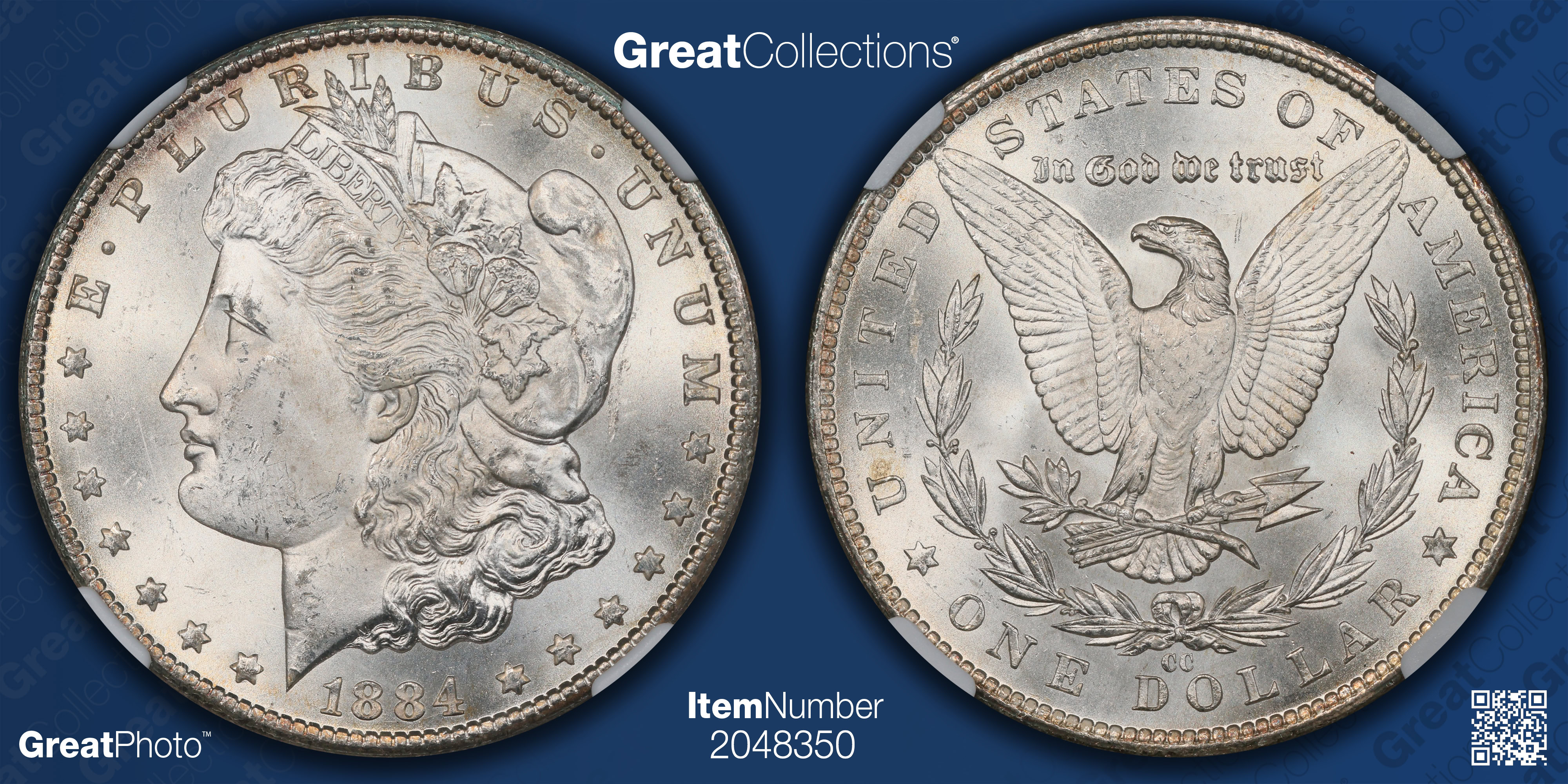 1884-CC Morgan Silver Dollar NGC MS-64+ (Item 2048350