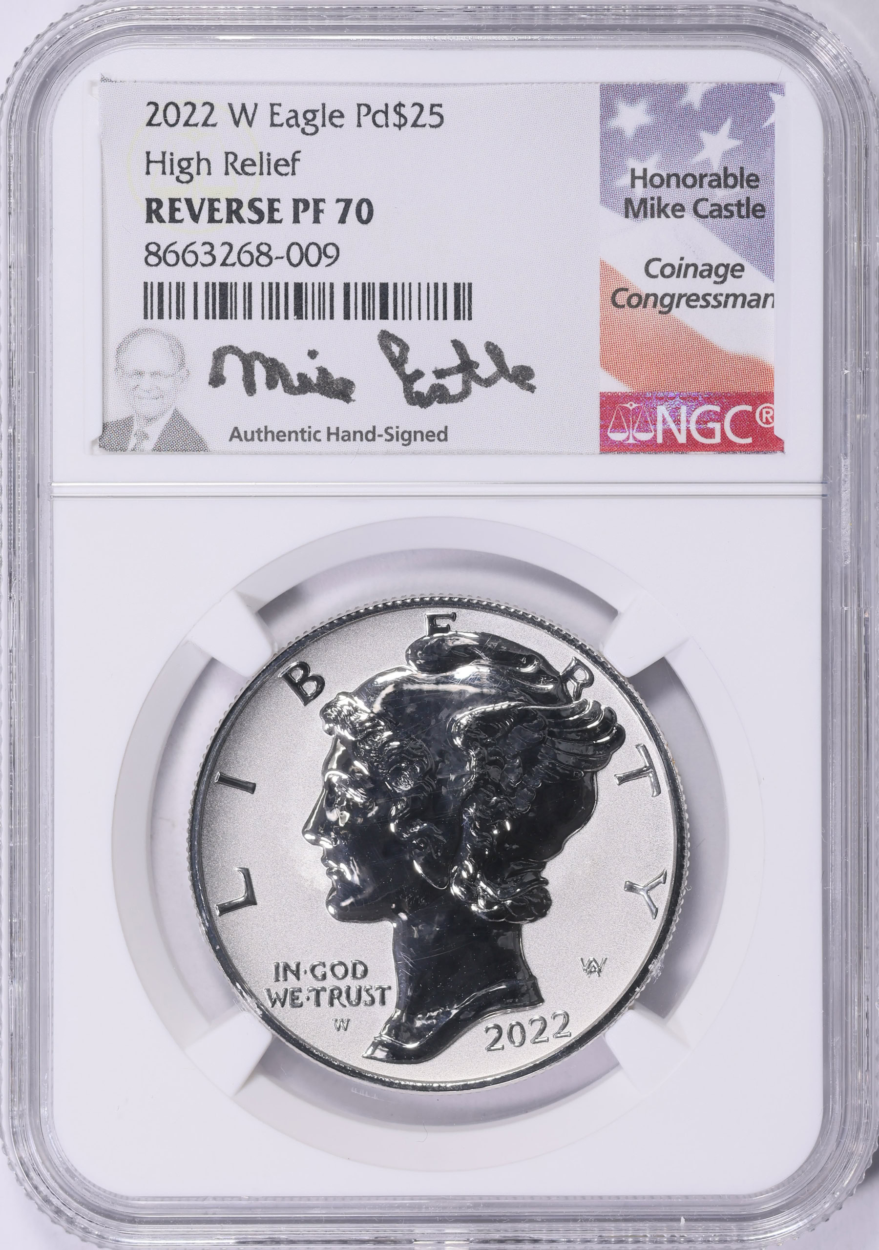 2022-W $25 American Liberty Palladium Reverse Proof NGC Proof-70