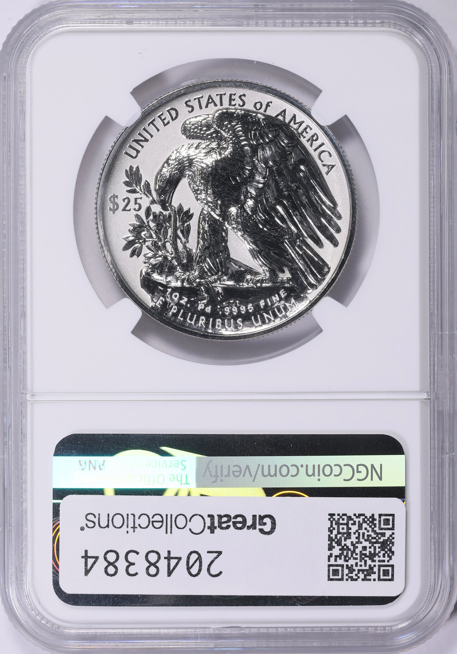 2022-W $25 American Liberty Palladium Reverse Proof NGC Proof-70