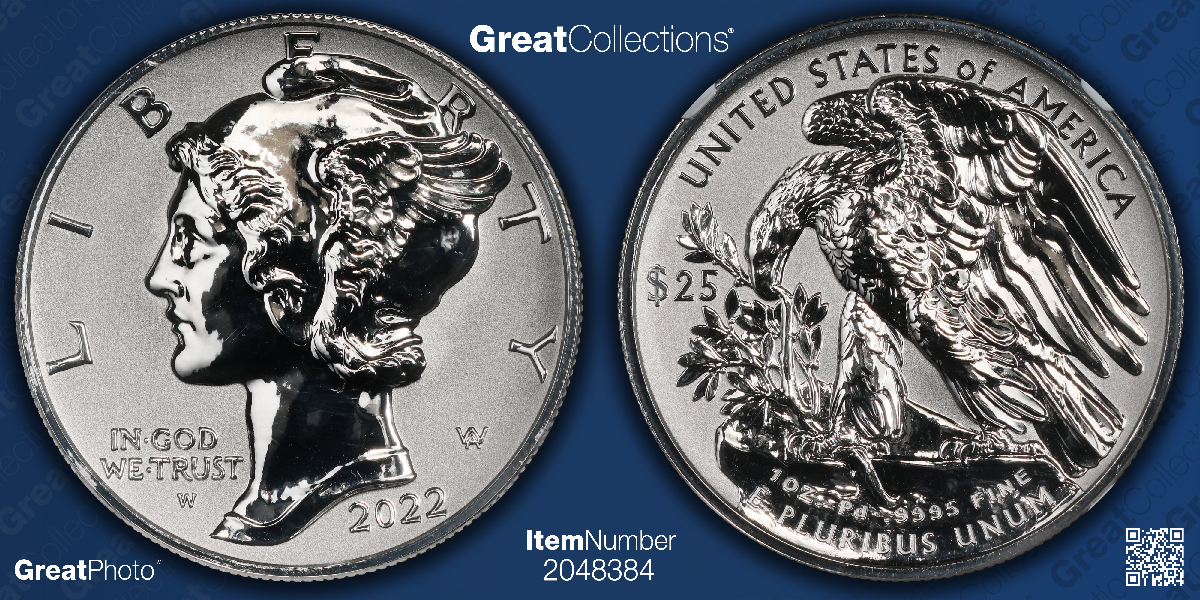 2022-W $25 American Liberty Palladium Reverse Proof NGC Proof-70