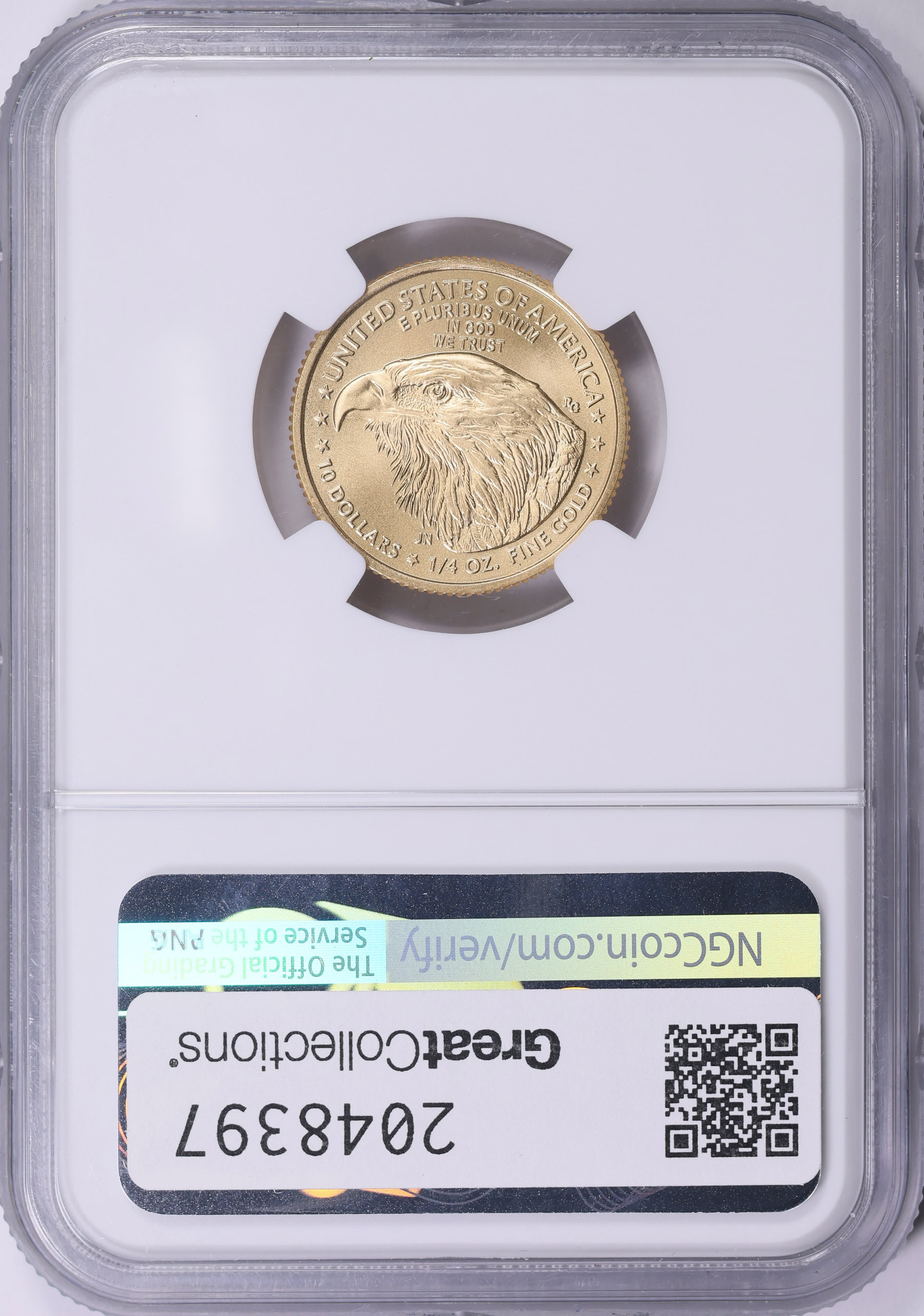 2021-W $10 Quarter-Ounce Gold American Eagle Type 2 Unfinished