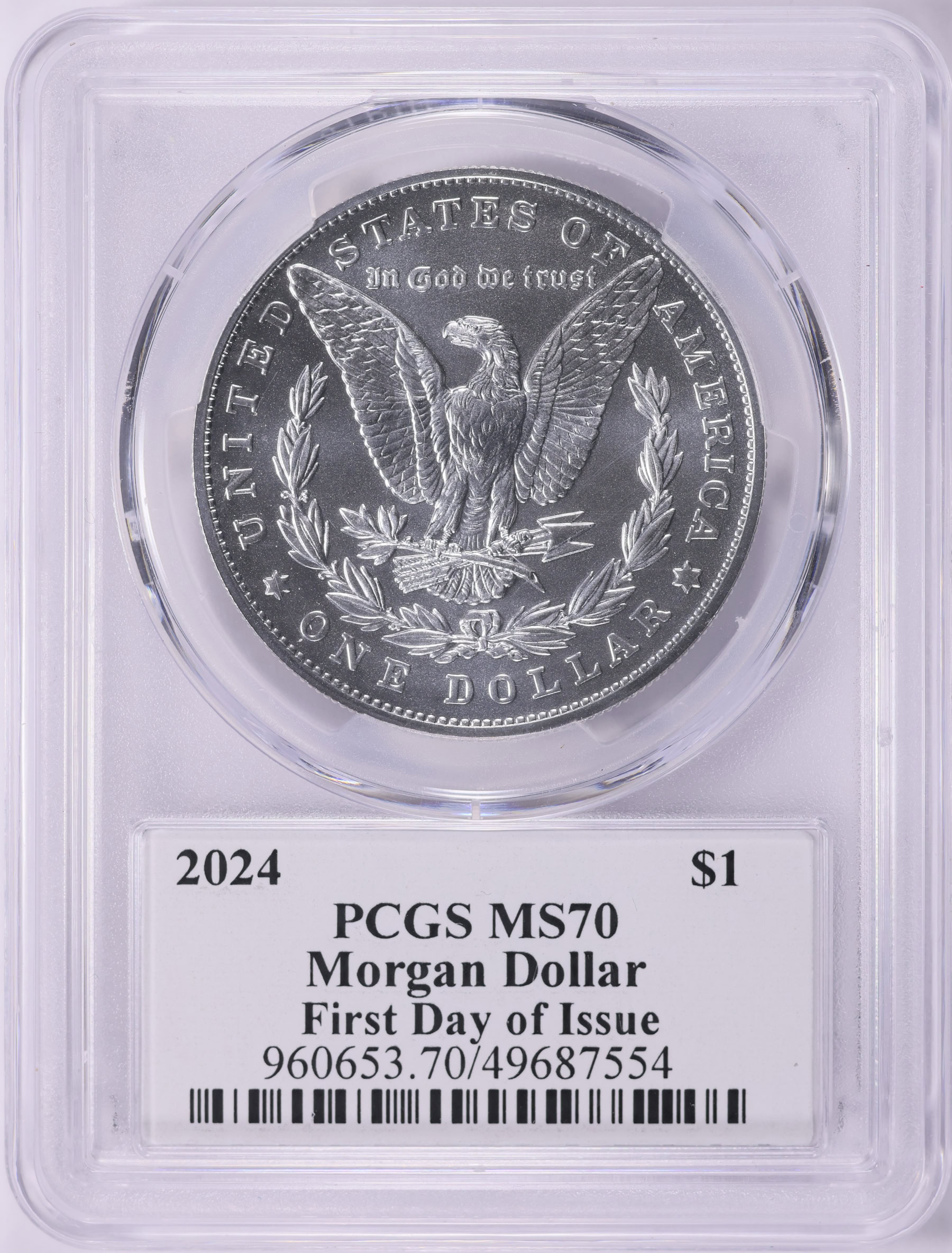2024 Morgan Silver Dollar First Day of Issue PCGS MS-70 (David