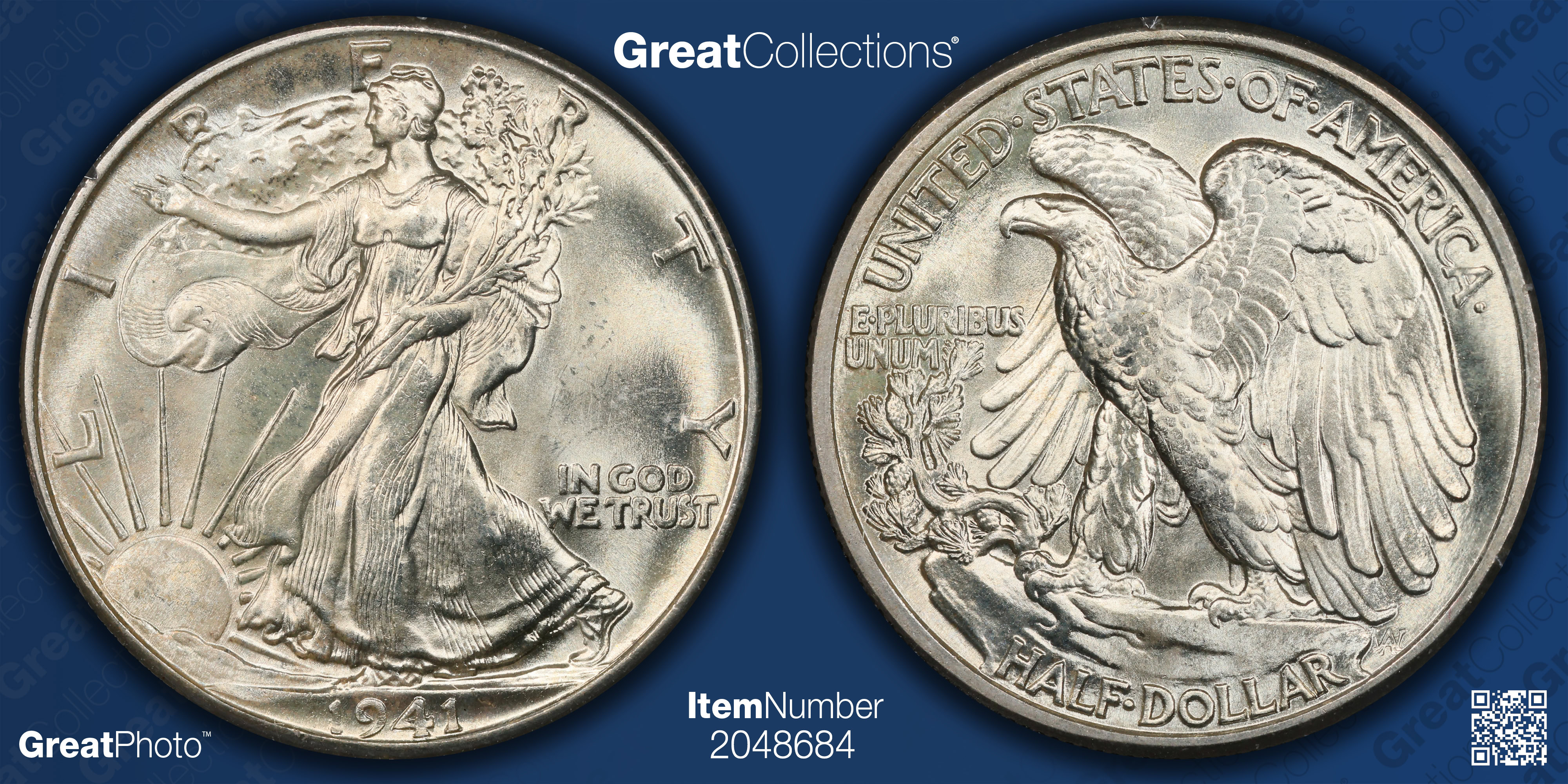 1941 Walking Liberty Half Dollar PCGS MS-65 (CAC Green) OGH (1st