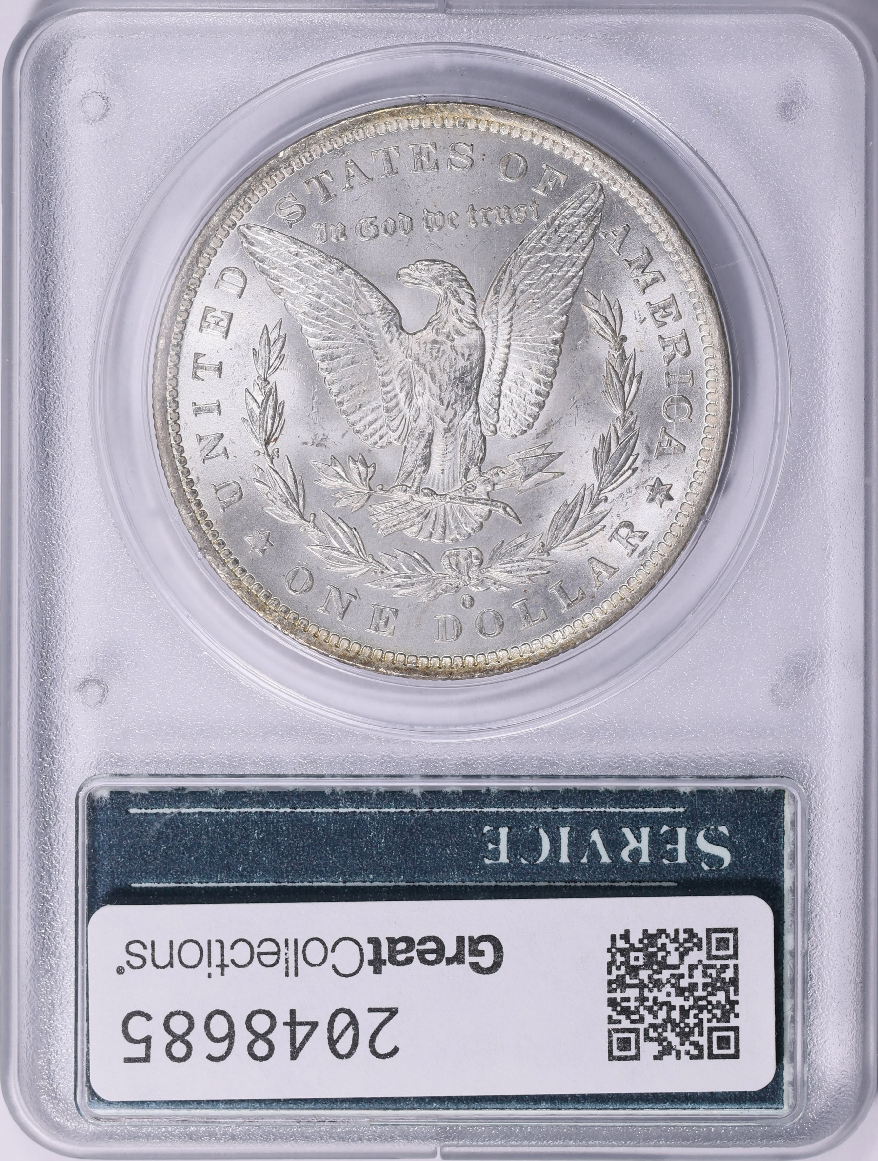 1884-O Morgan Silver Dollar PCGS MS-63 (CAC Green) OGH (1st Gen