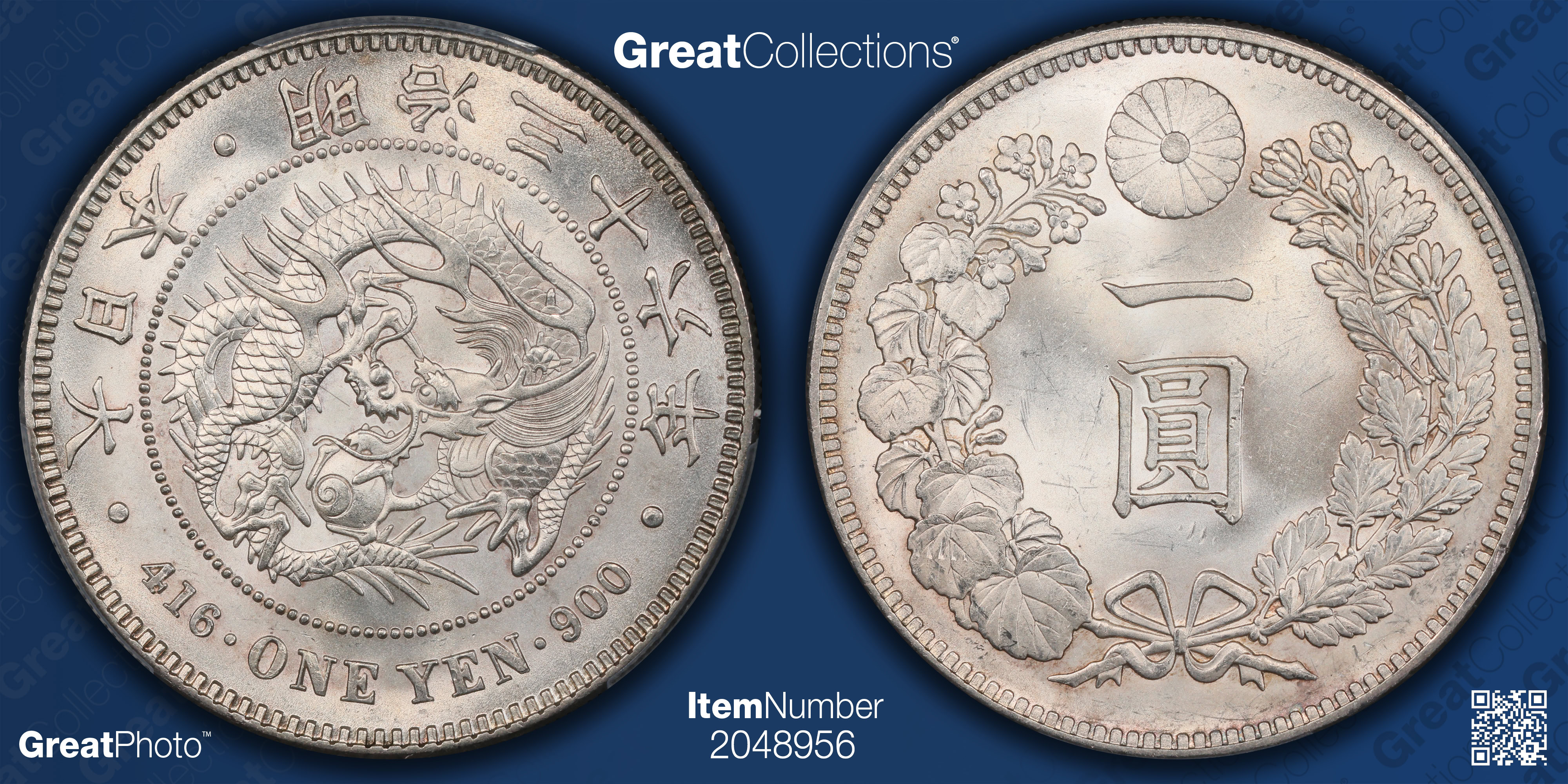 Japan Year 36 (1903) Silver Yen Y-25A.3 PCGS Genuine Unc Details