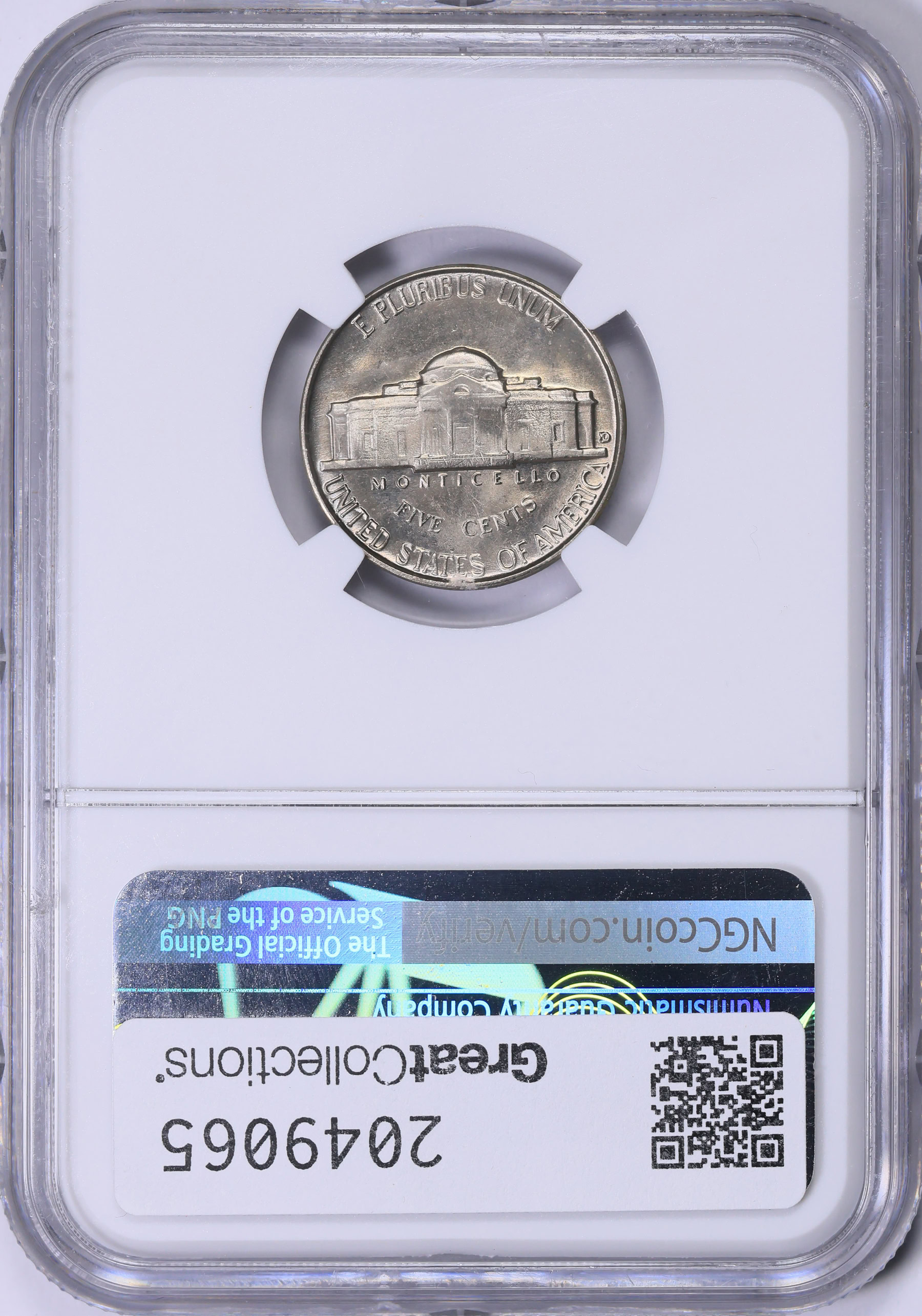 1955-D/S Jefferson Nickel NGC MS-66 (Item 2049065