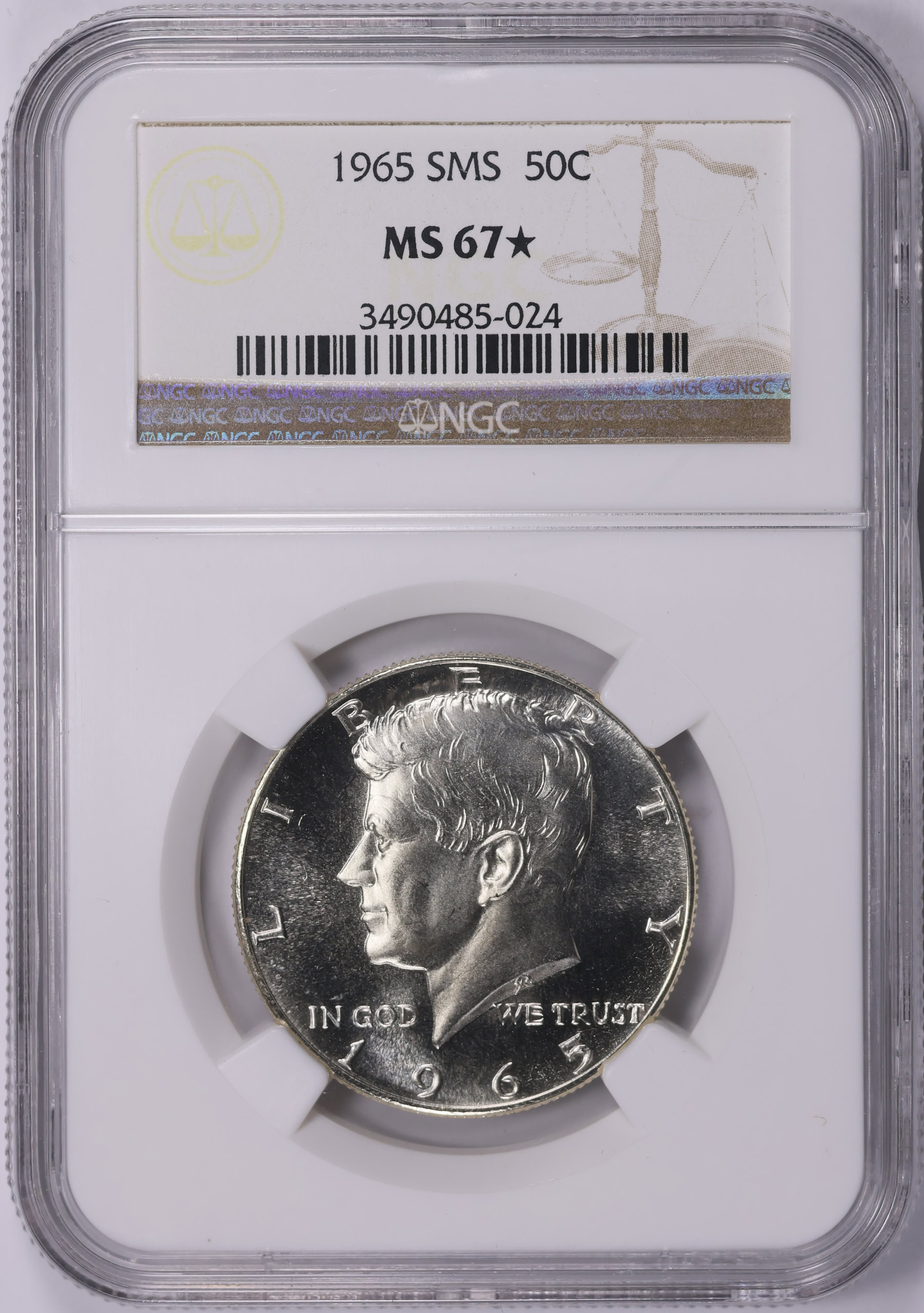 1965 Kennedy Half Dollar SMS NGC MS-67 ☆ (Item 2049441