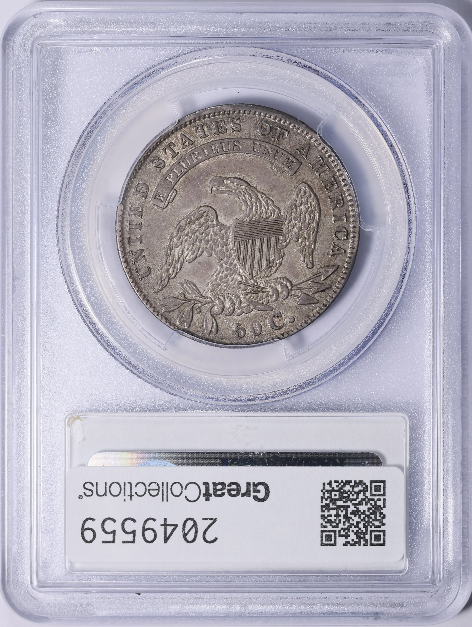 1836 Capped Bust Half Dollar Beaded Reverse Overton 106 PCGS AU-53 ...