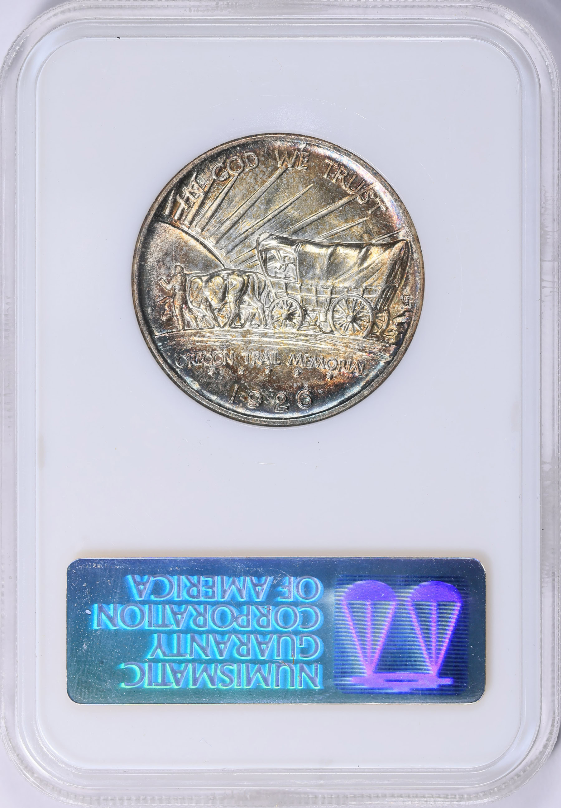 1926-S Oregon Trail Memorial Half Dollar NGC MS-65 (CAC Green) OH