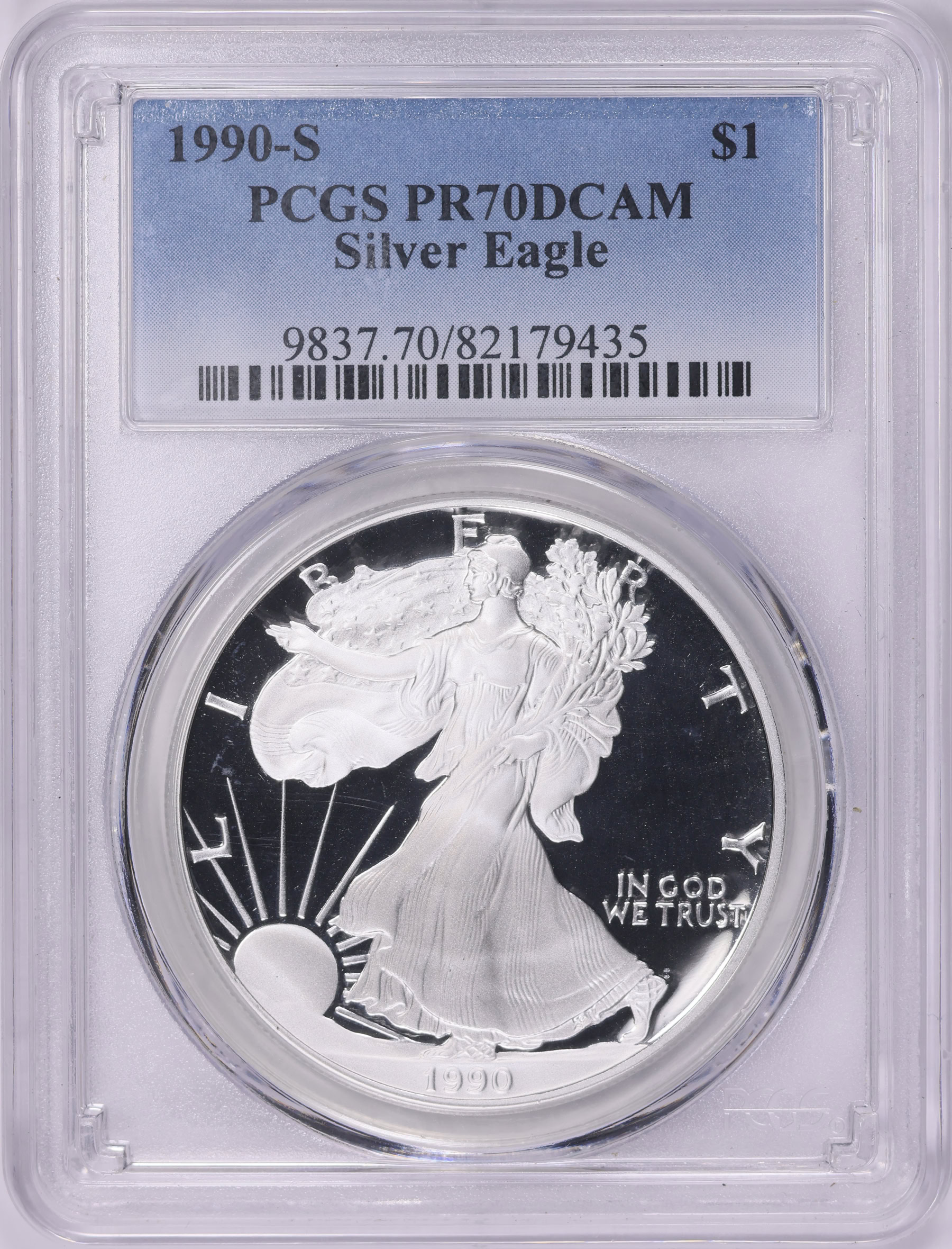 1990-S $1 Silver Eagle PCGS Proof-70 DCAM (Item 2049763