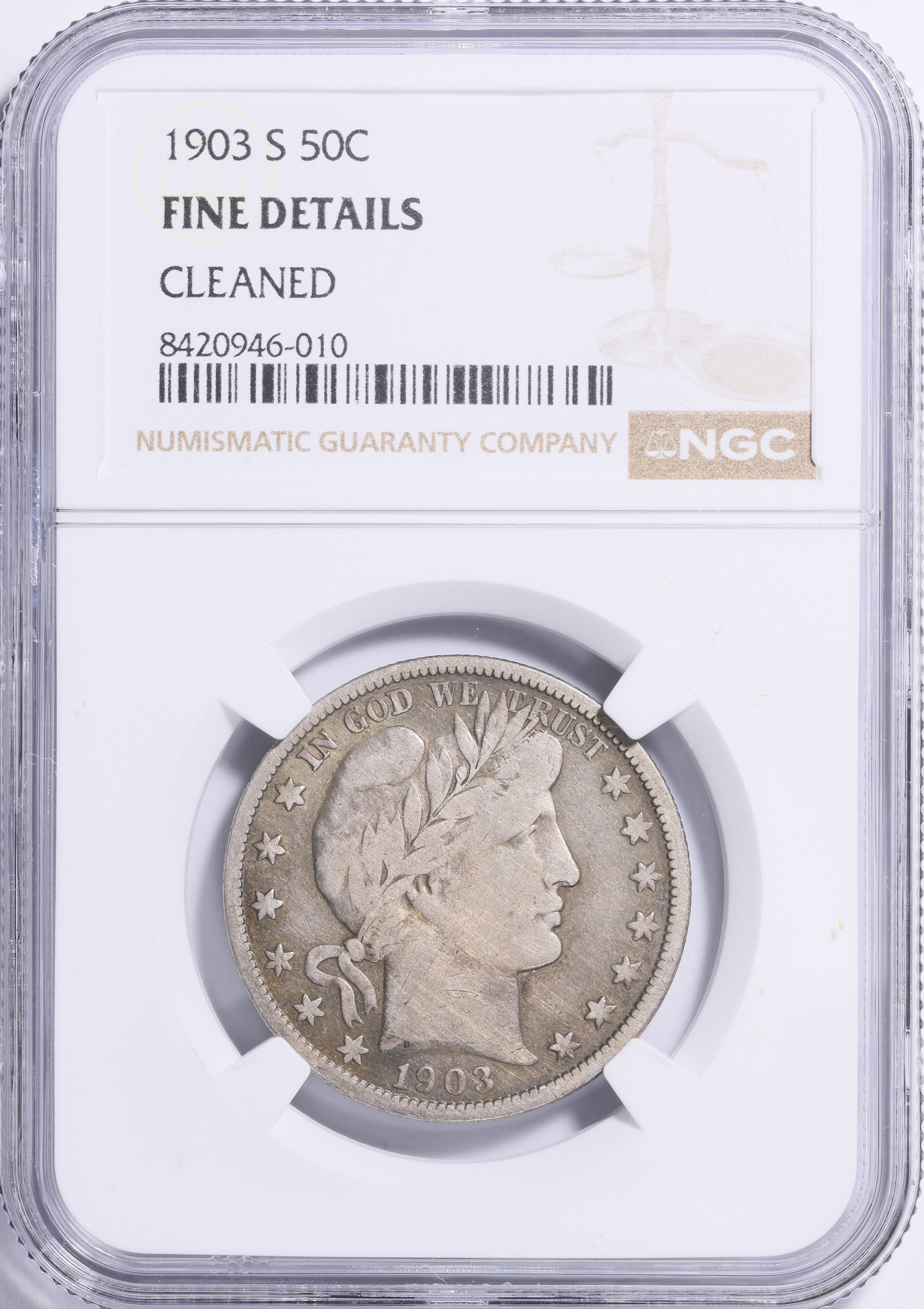 1903-S Barber Half Dollar NGC Fine Details (Item 2049847