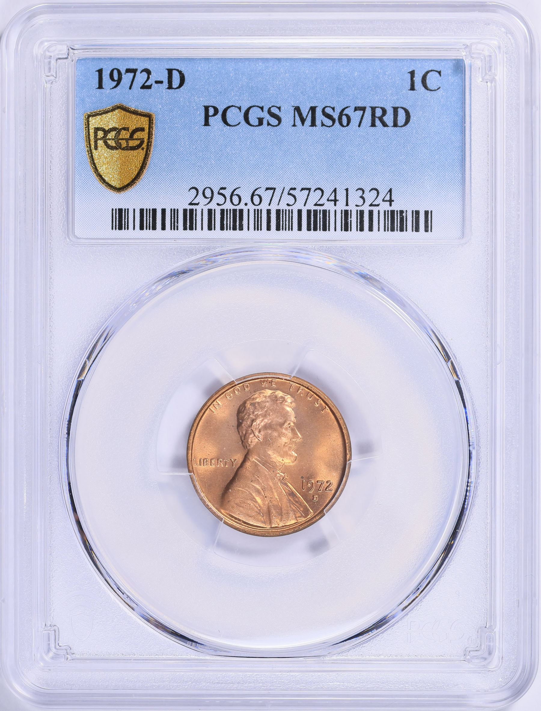 1972-D Lincoln Cent PCGS MS-67 RD (Item 2049925