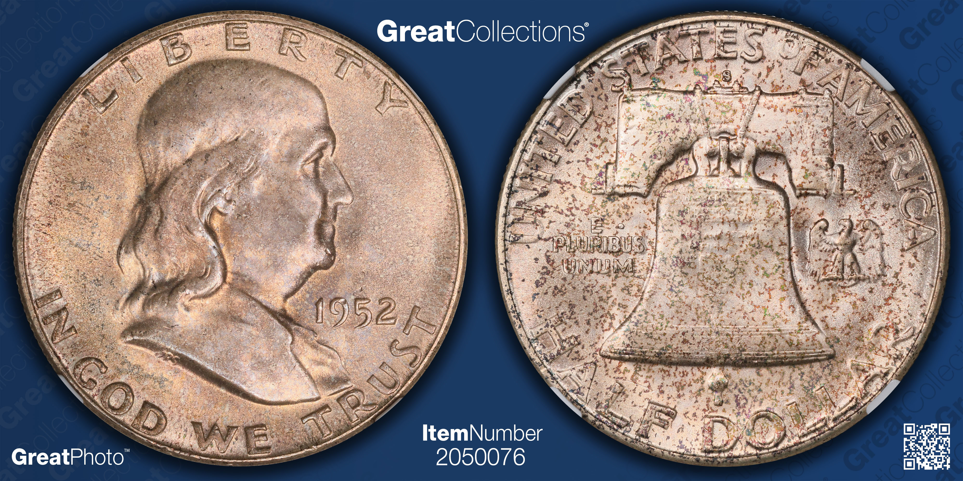 1952-S Franklin Half Dollar NGC MS-66 FBL (Item 2050076