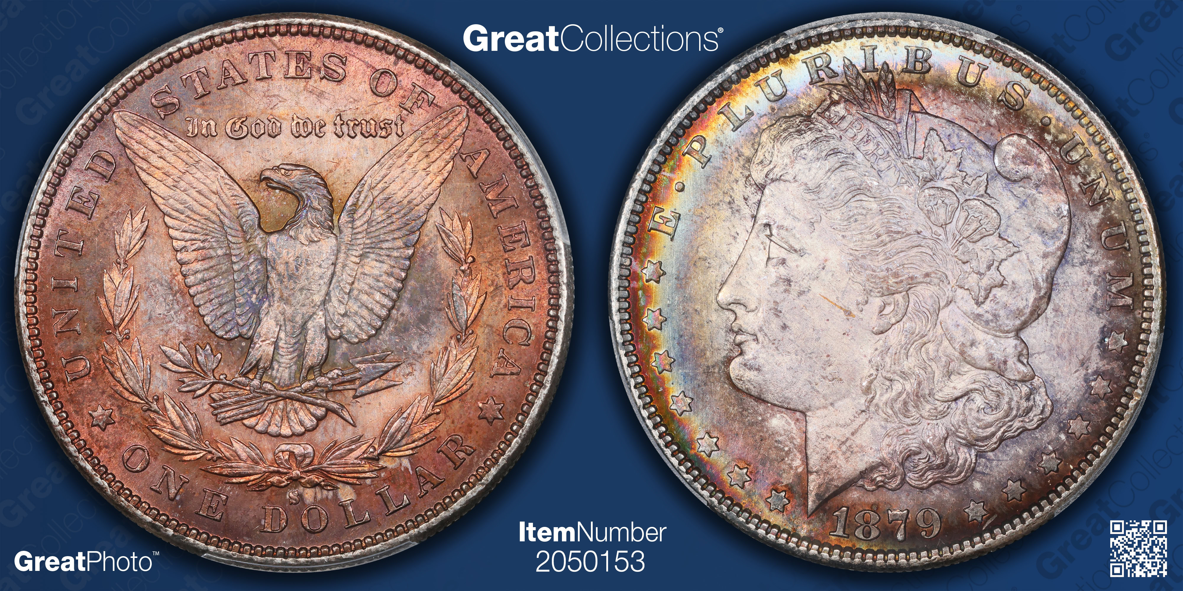 1879-S Morgan Silver Dollar PCGS MS-62 (Toned) (Item 2050153