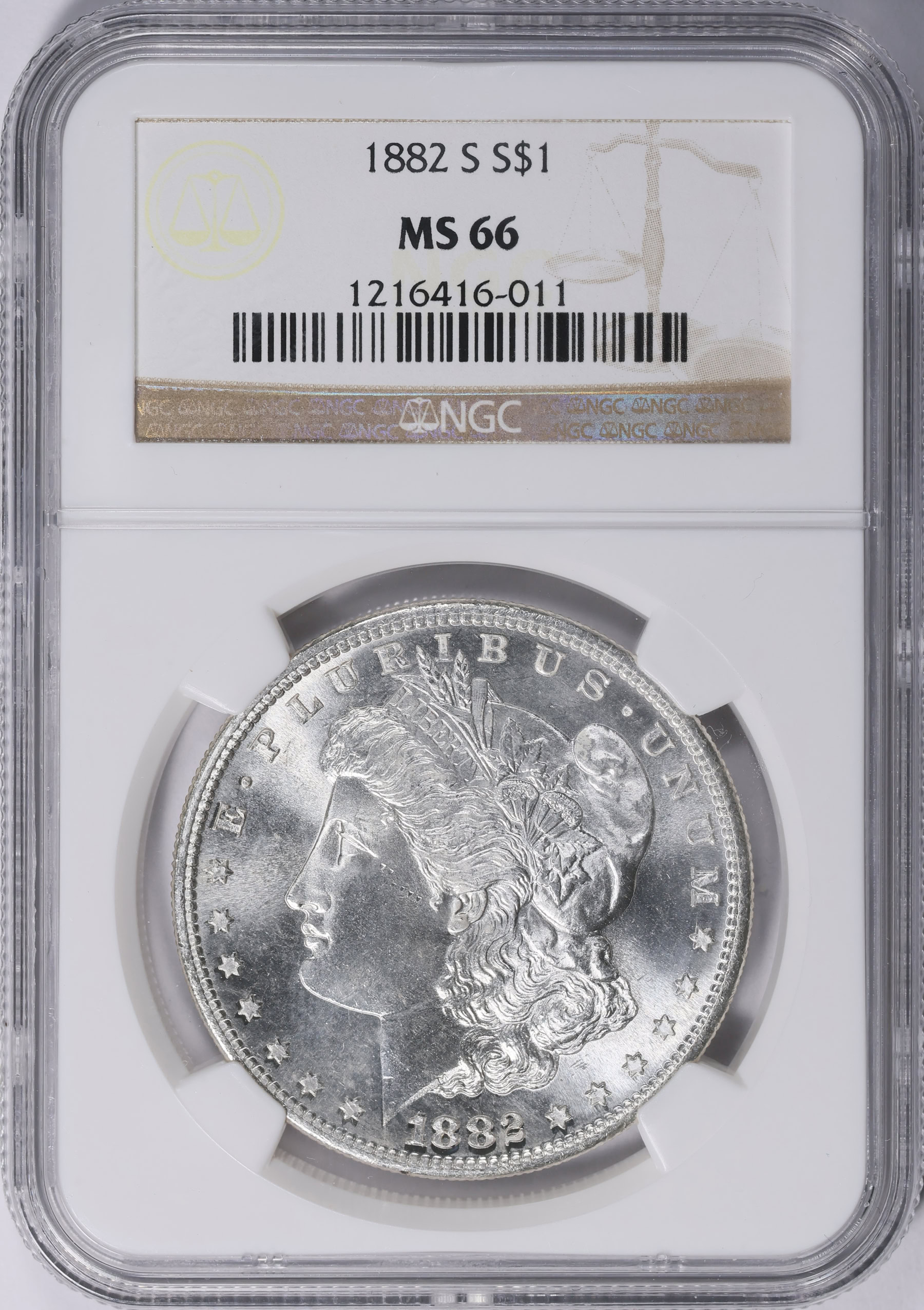 1882-S Morgan Silver Dollar NGC MS-66 (Item 2050155