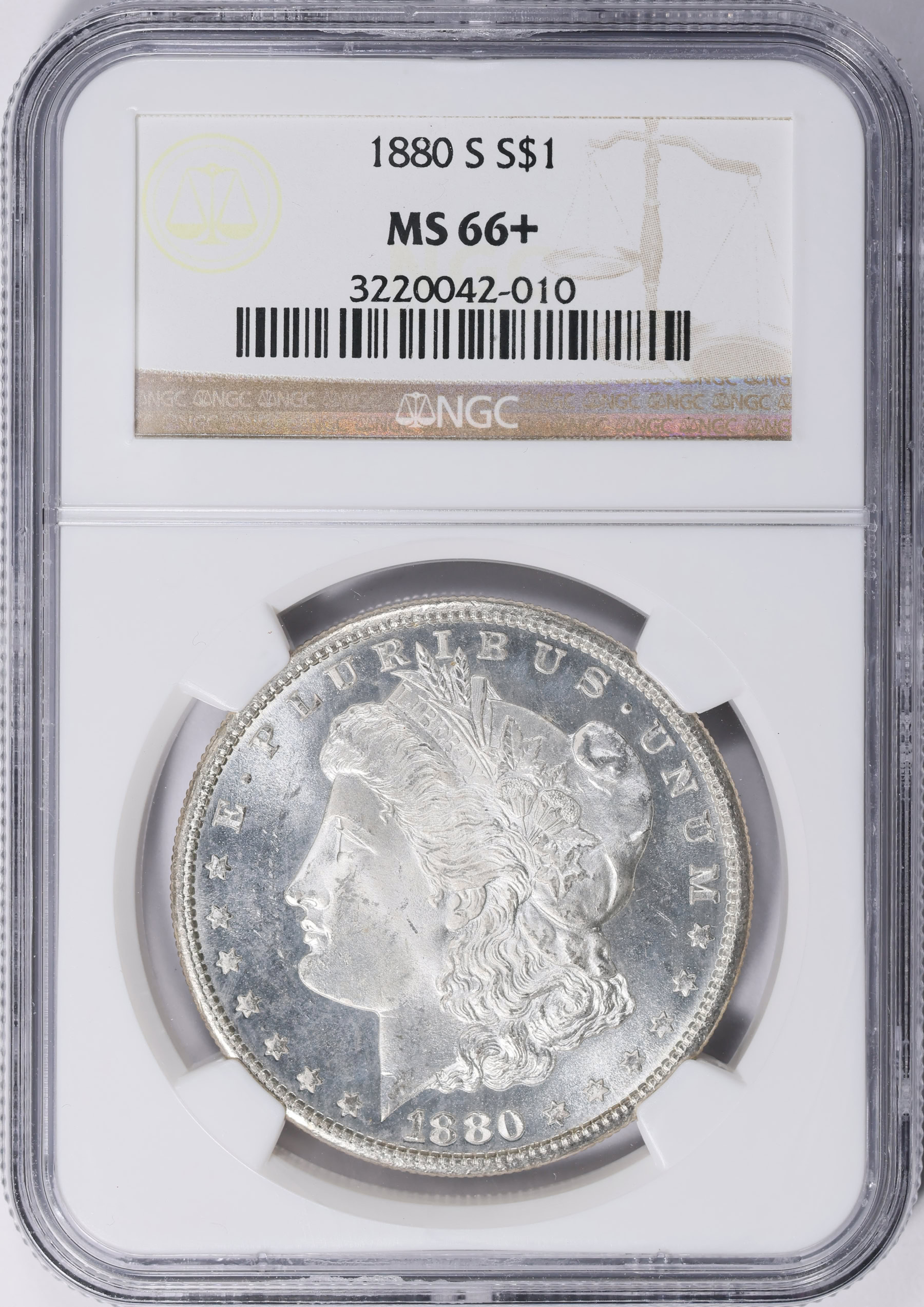 1880-S Morgan Silver Dollar NGC MS-66+ (Item 2050159