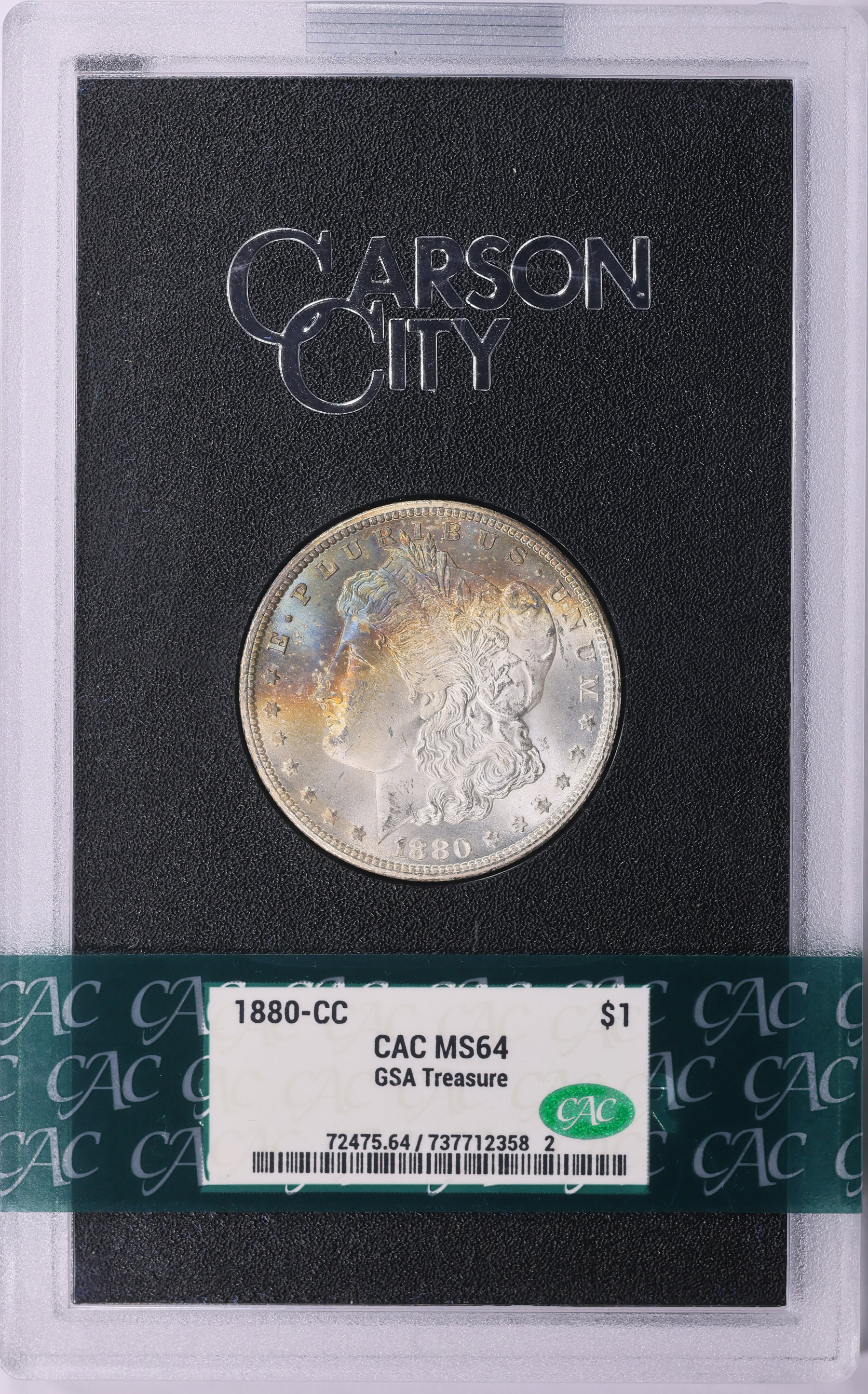 1880-CC Morgan Silver Dollar GSA Treasure CACG MS-64 (GSA Holder