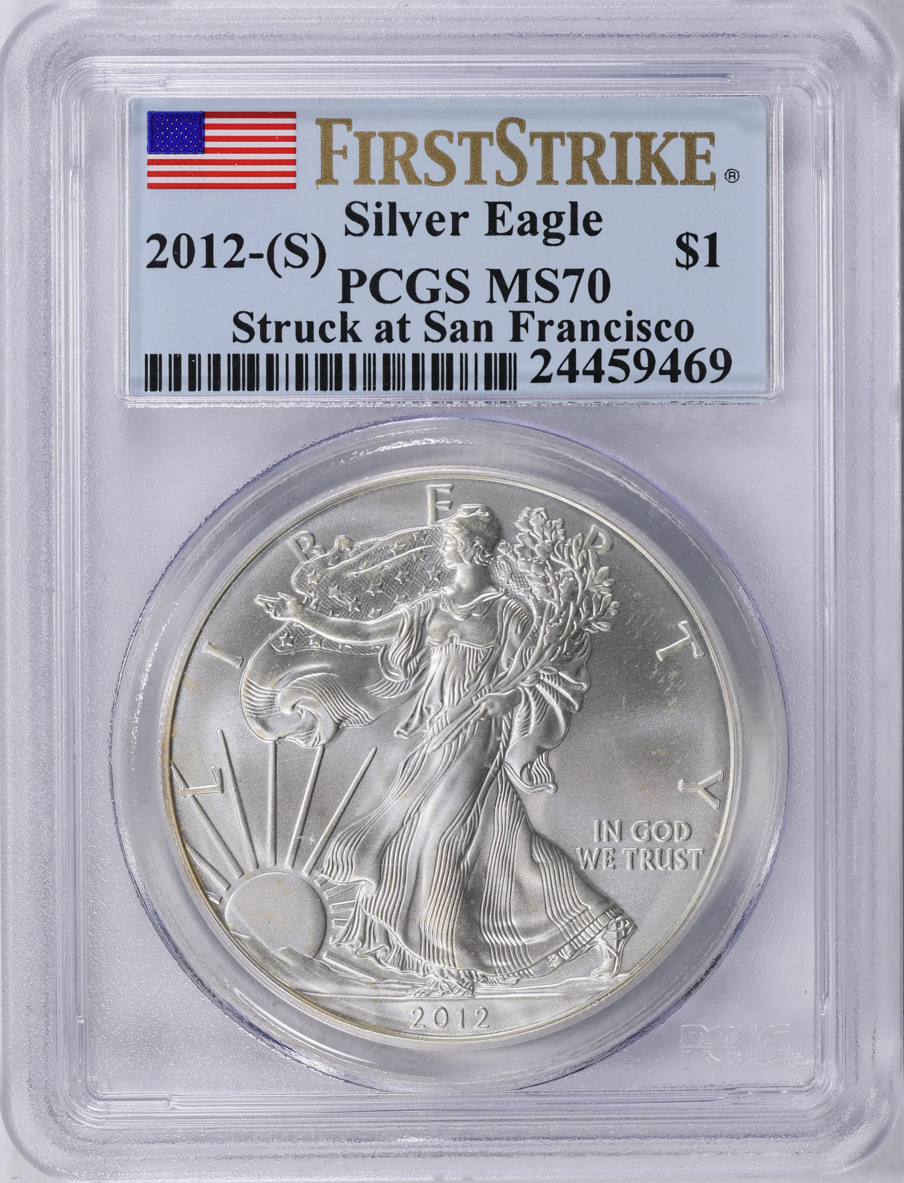 2012-(S) $1 Silver Eagle Struck at San Francisco First Strike PCGS
