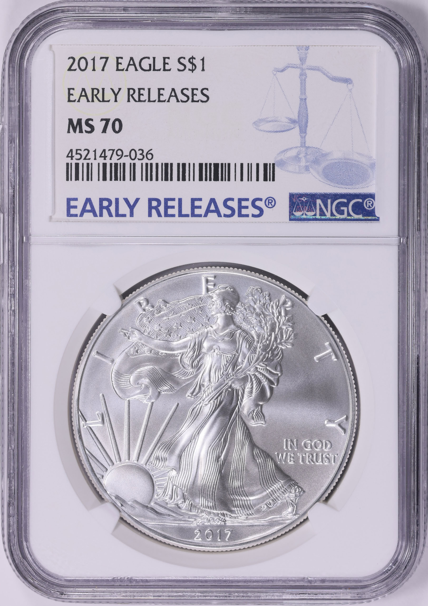 2017 $1 Silver Eagle Early Releases NGC MS-70 (Item 2050986