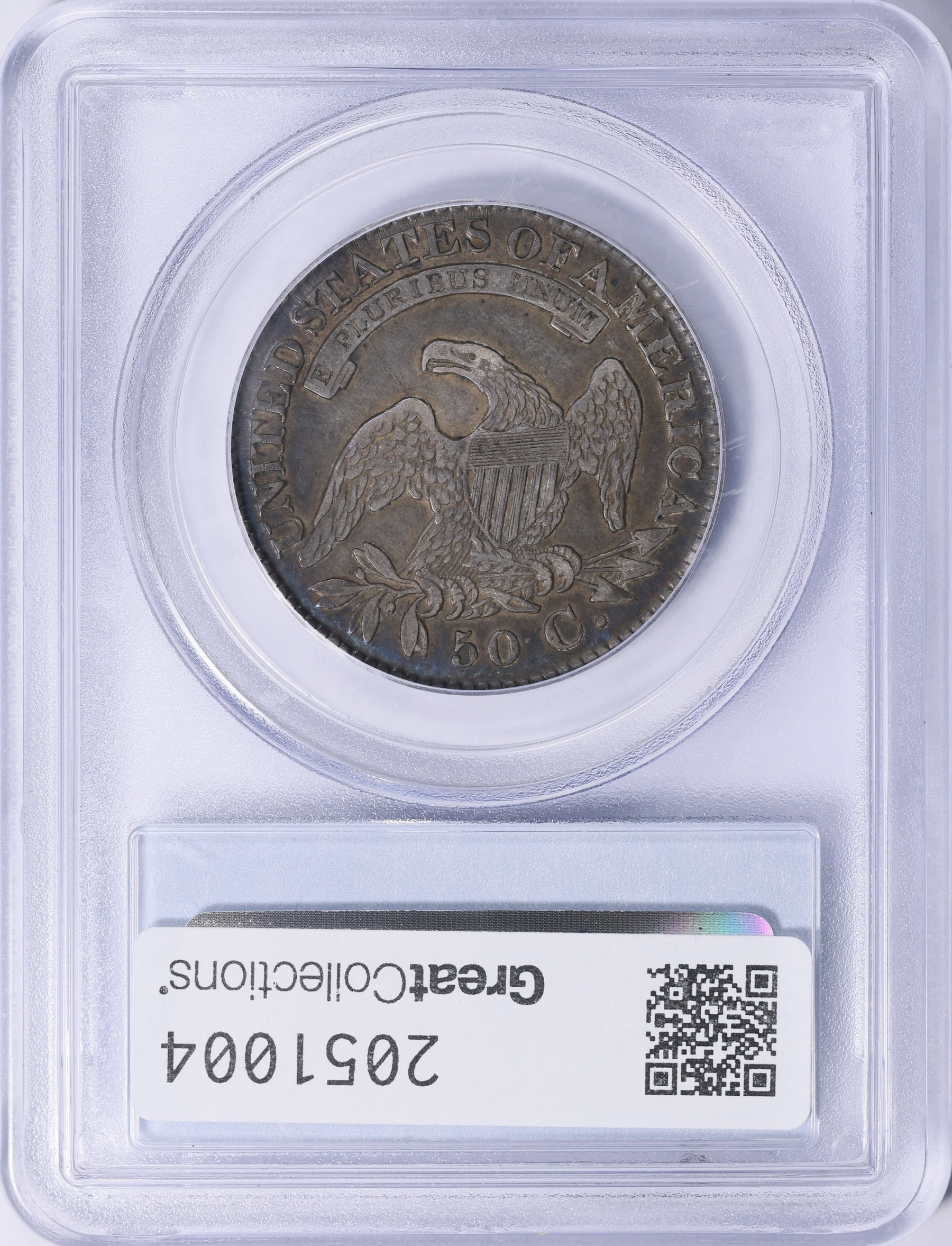 1827 Capped Bust Half Dollar Square Base 2 Overton 104 PCGS XF-40 (CAC ...