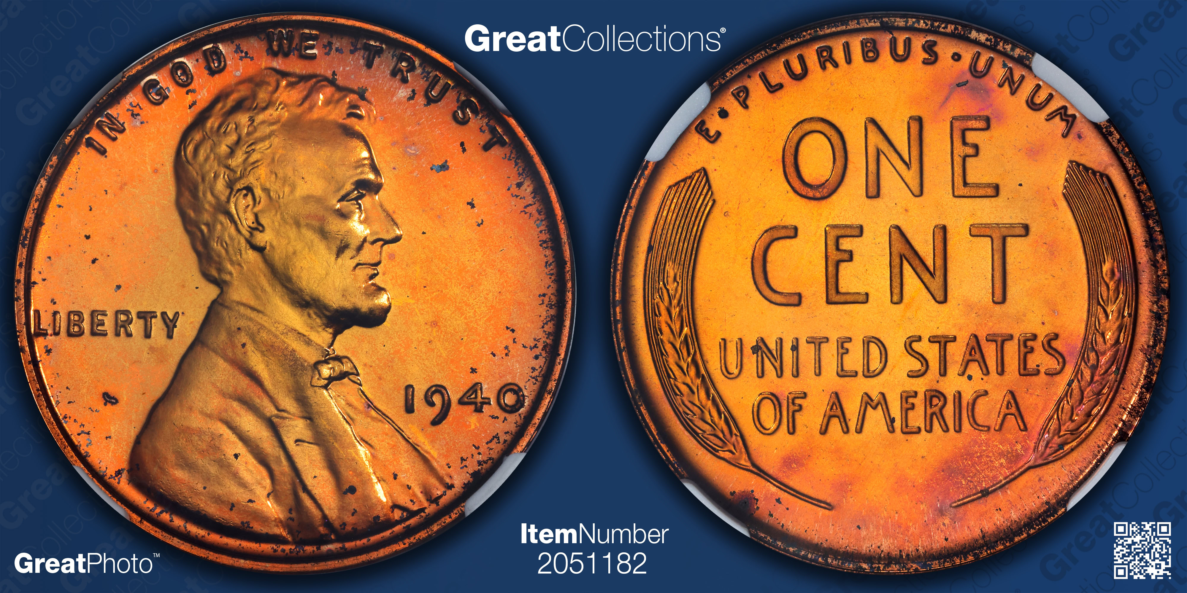 1940 Lincoln Cent NGC Proof-64 RB (Item 2051182