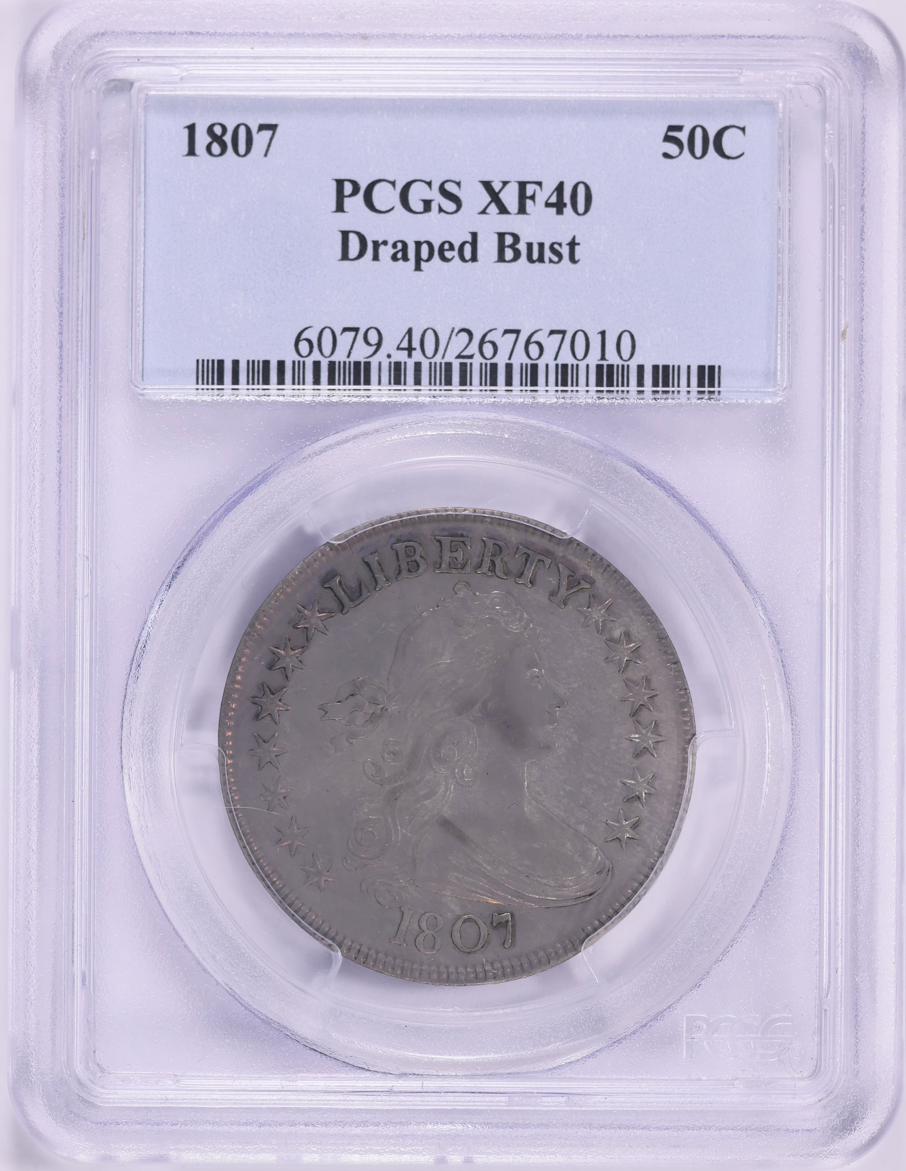 1807 Draped Bust Half Dollar PCGS XF-40 (Toned) (Item 2051203