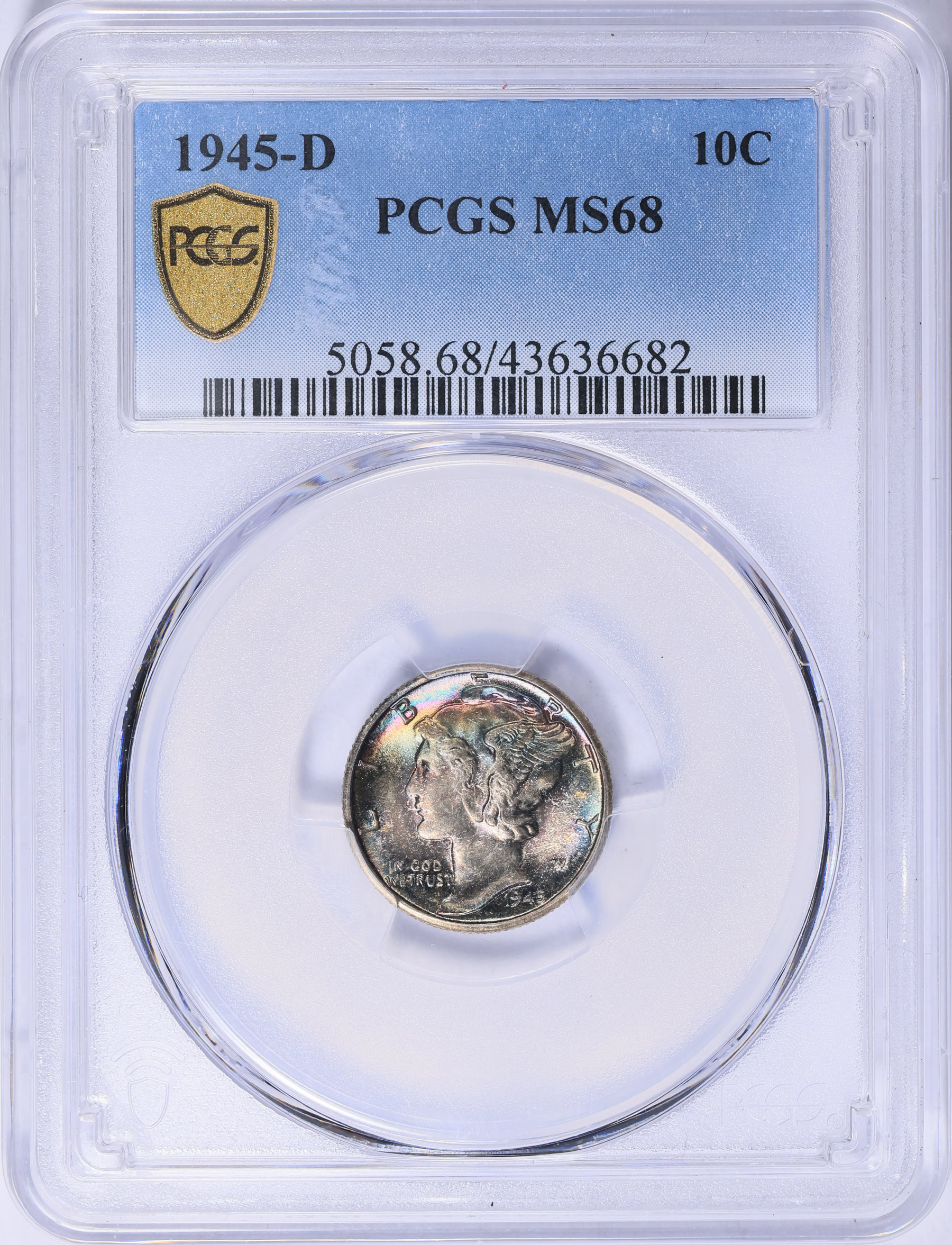 1945-D Mercury Dime PCGS MS-68 (Toned) (Item 2051488