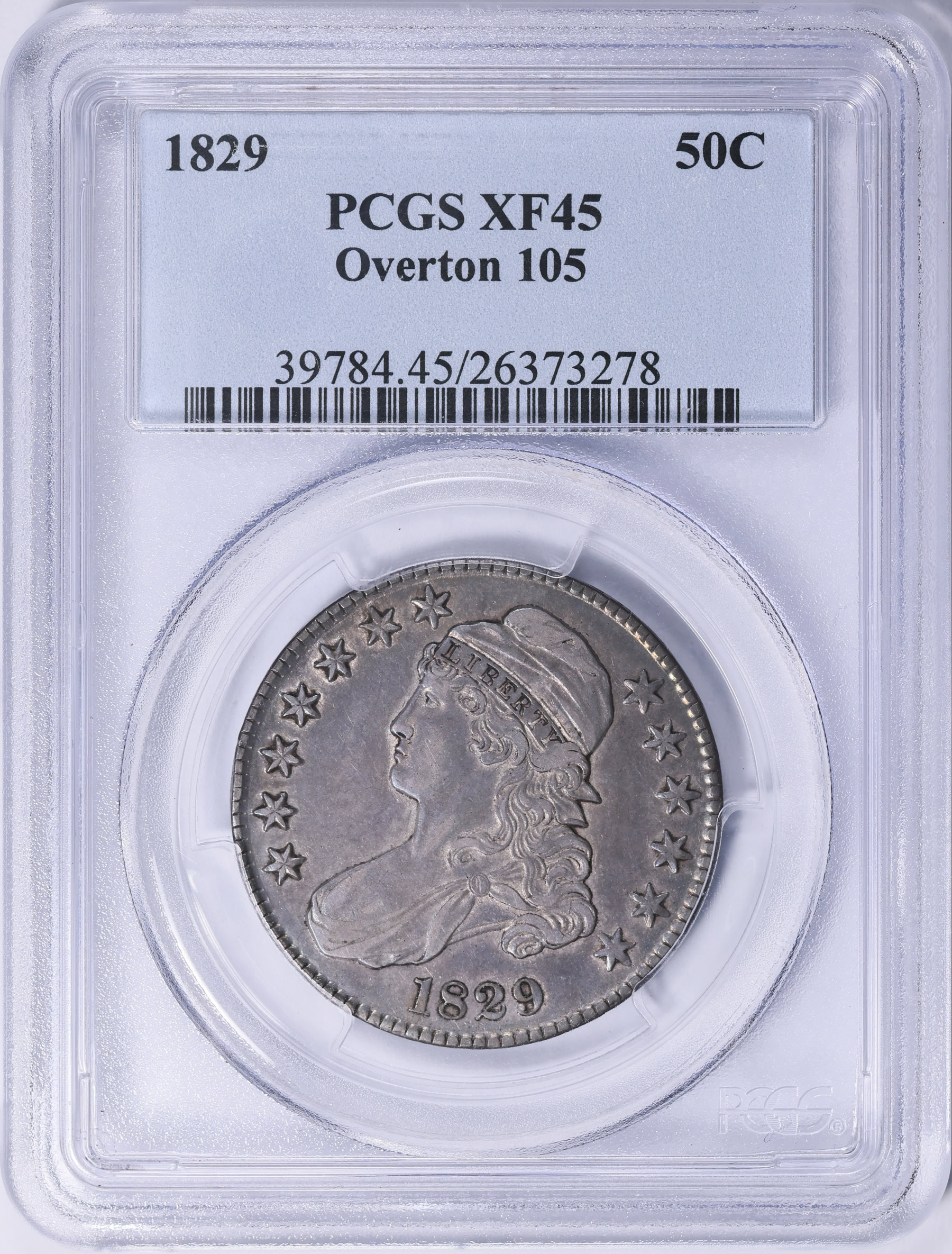 激レア アメリカ ギフトカード 6枚セット usdm 1829 Capped Bust Half Dollar Overton 105 PCGS XF-45 (Item 2051724