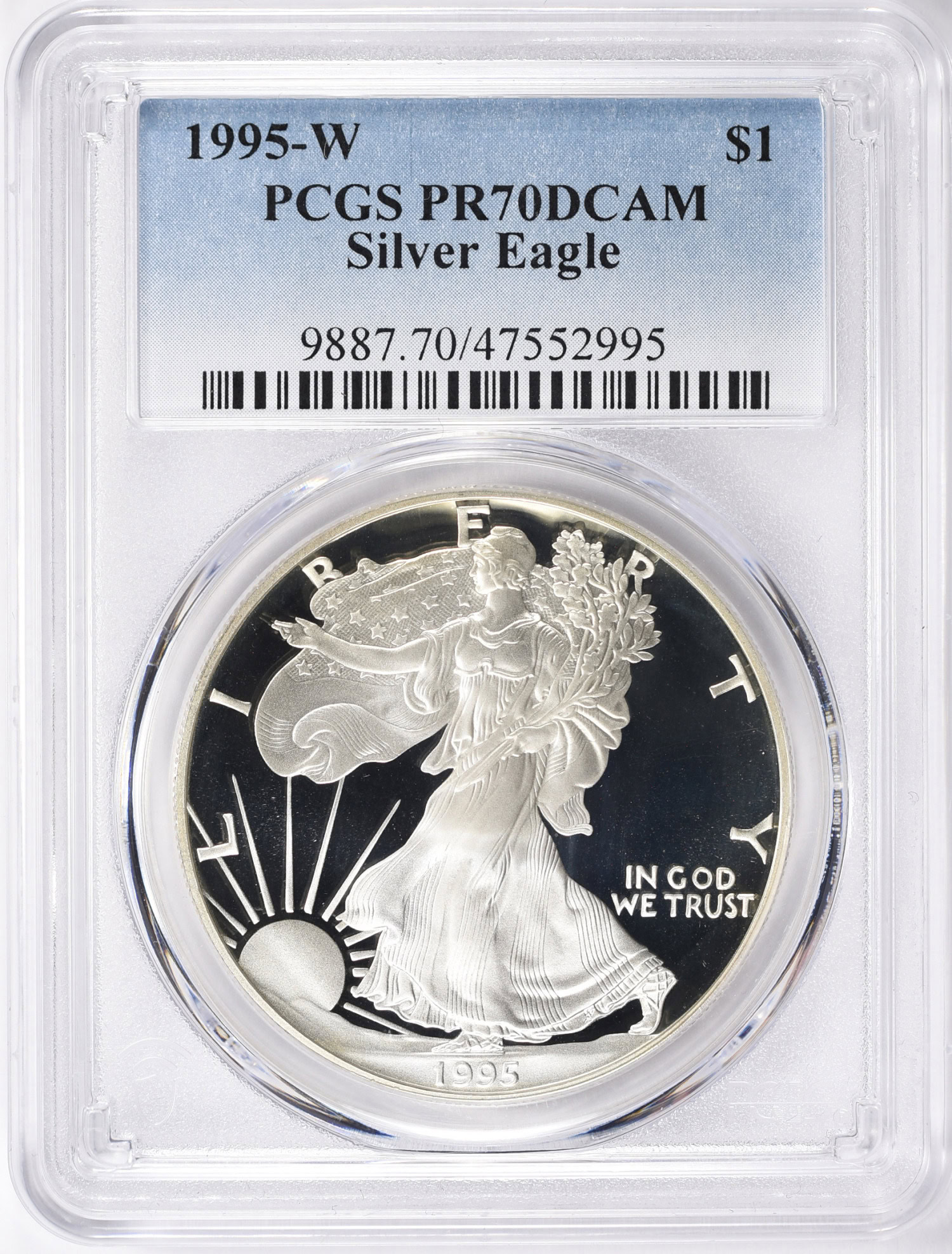 1995-W $1 Silver Eagle PCGS Proof-70 DCAM (Item 2051825