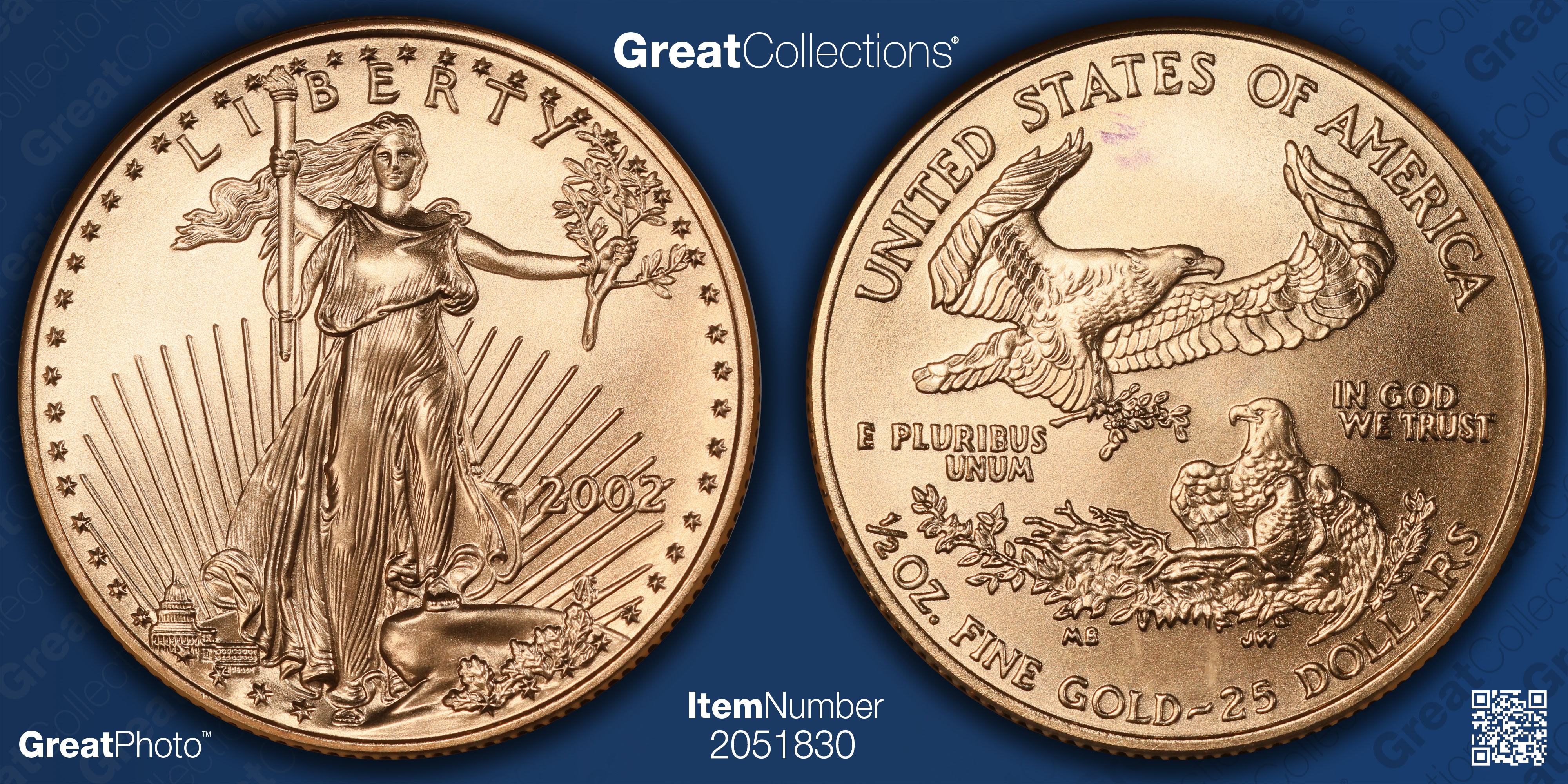 2002 $25 Half-Ounce Gold American Eagle NGC MS-70 (Item 2051830