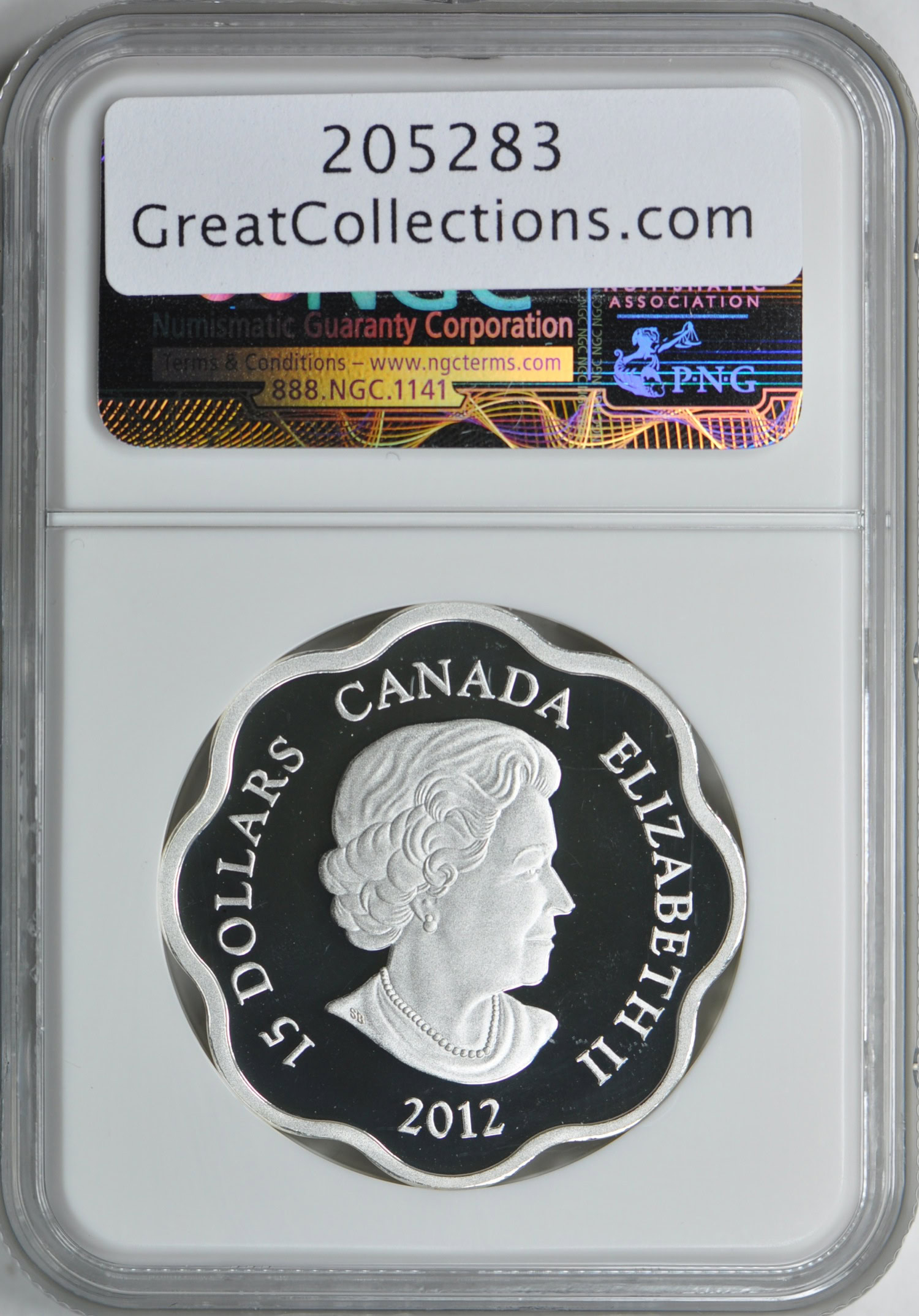 Canada 2012 S15 Silver Dragon Scallop NGC Proof70 UC NGC Cert