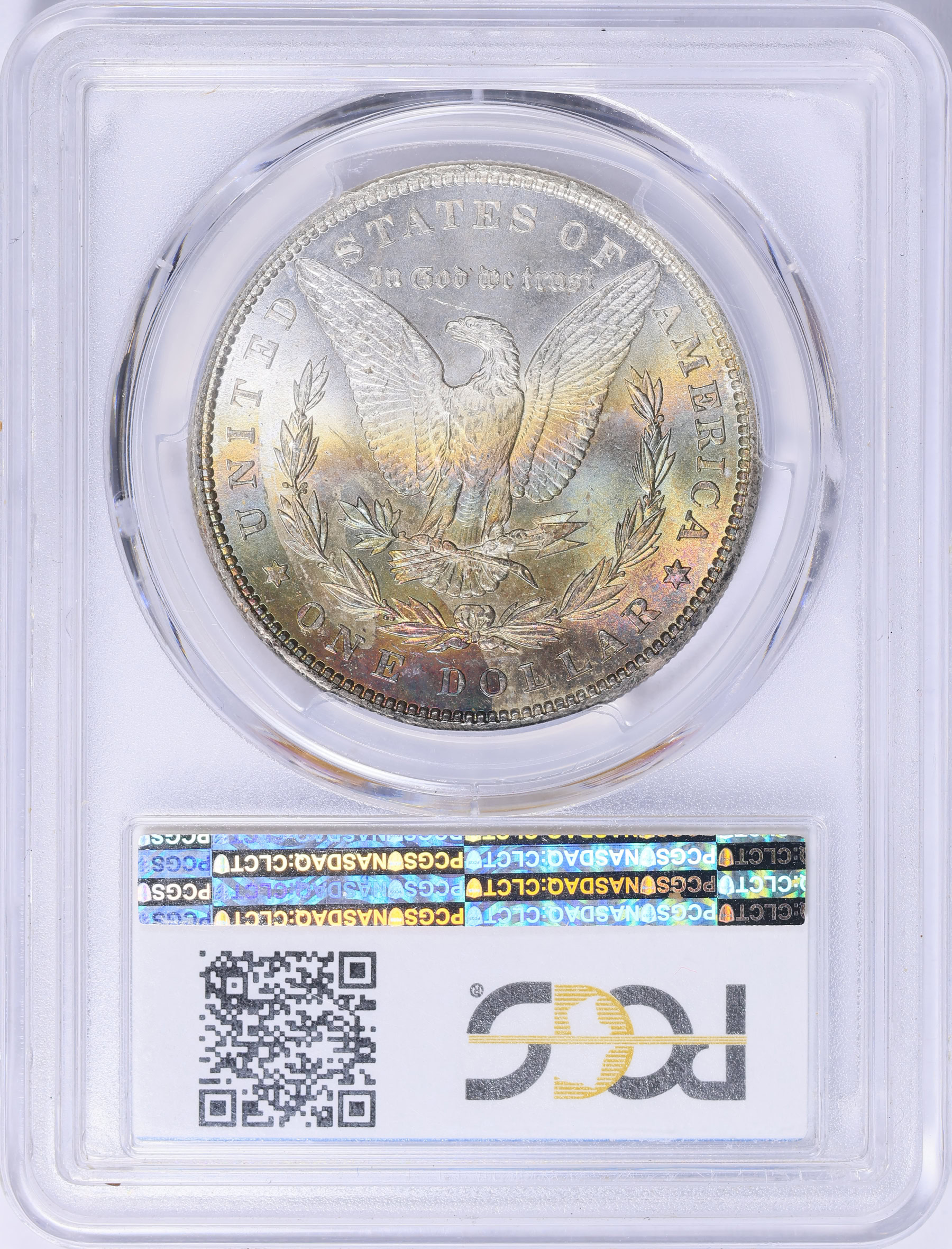 1886 モルガン ドル PCGS MS66+ $1 レインボー トーン1886 Morgan