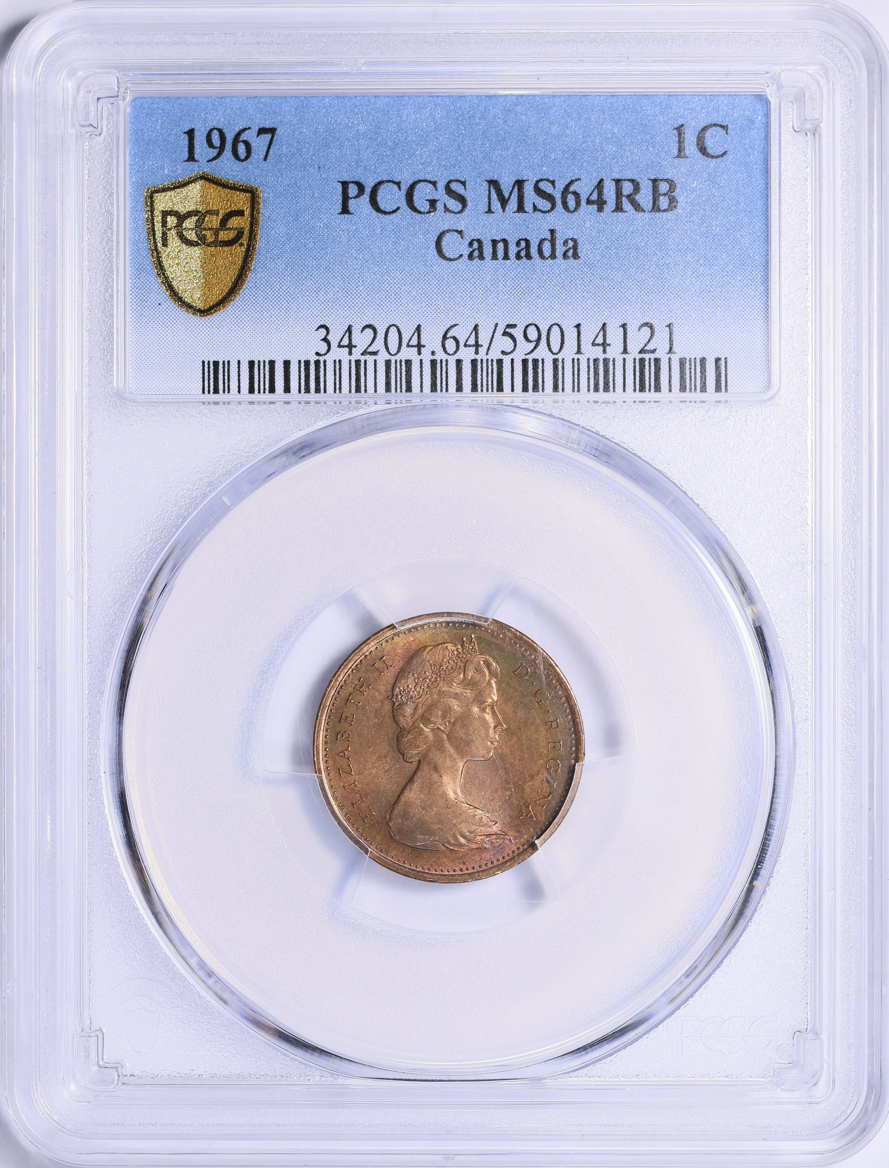 Canada 1967 Cent Confederation Centennial KM-65 PCGS MS-64 RB