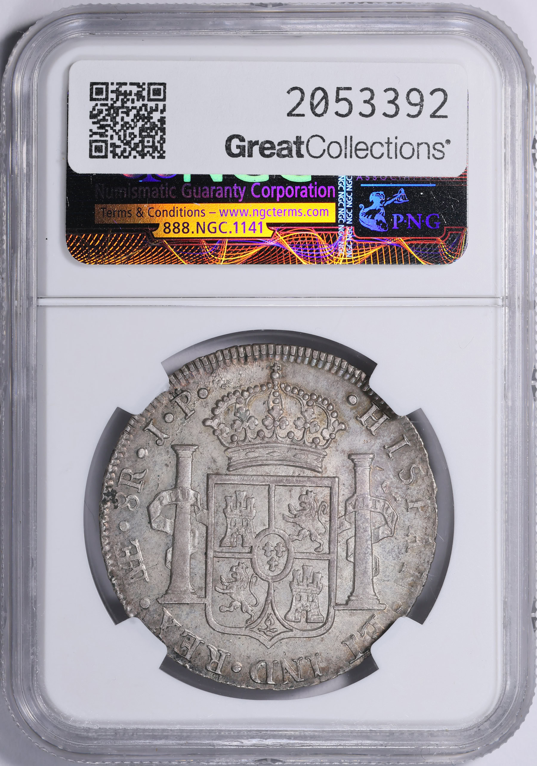 Peru 1818-L JP Silver 8 Reales KM-117.1 NGC MS-63 (Item 2053392